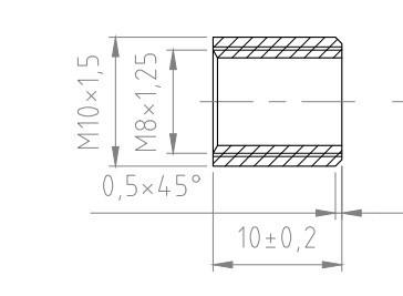 DİŞ METRİK DÖNÜŞTÜRÜCÜ ----M8'den M10'a dönüştürücü 