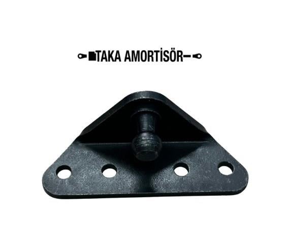 Gazlı Amortisör Montaj Braketi Küre 10 SİYAH KAPLAMA 4 DELİKLİ 
