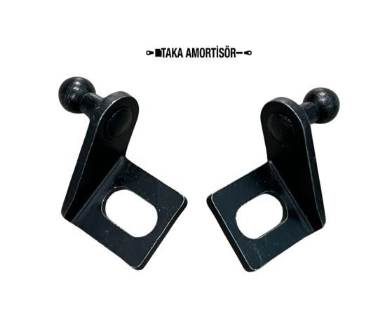 Gazlı Amortisör Montaj Braketi Küre 10  SİYAH KAPLAMA SAĞ SOL