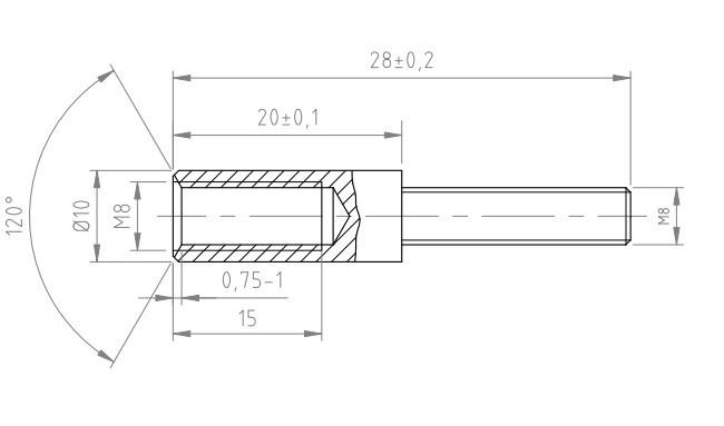 GAZLI AMORTİSÖR UZATMA APARATI M8 28MM