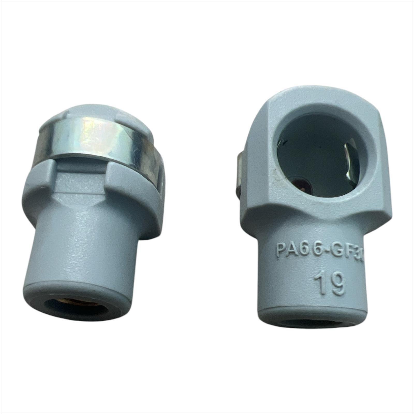 GRİ Bagaj Amortisör Montaj Mafsalı Plastik Bağlantı Parçası M6 18 EKSEN 4 ADET