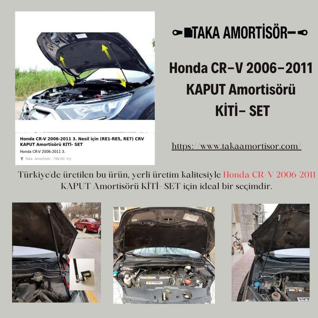 Honda CR-V 2006-2011 3. Nesil için (RE1-RE5, RE7) CRV  KAPUT Amortisörü KİTİ- SET