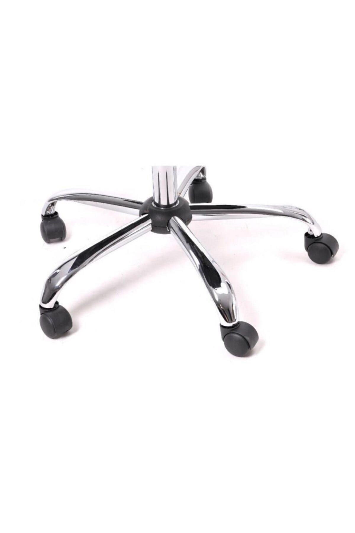 Metal Yıldız Ayak Ofis Koltuğu Ayağı+ 5 Adet Tekerlek- Yönetici Ofis Çalışma Koltuğu Ayağı