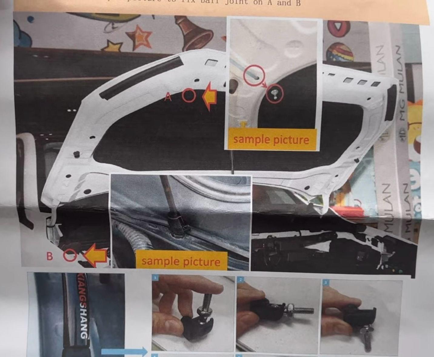 MG4 2022-2025 KAPUT Amortisörü KİTİ- SET