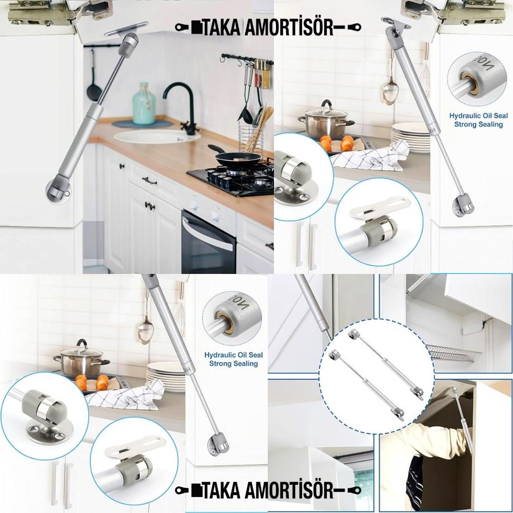 Mutfak Dolap Kapak Amortisörü 120N Gazlı Piston