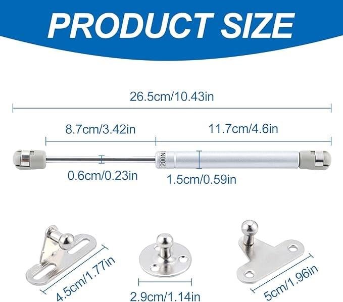 Mutfak Dolap Kapak Amortisörü 140N Gazlı Piston