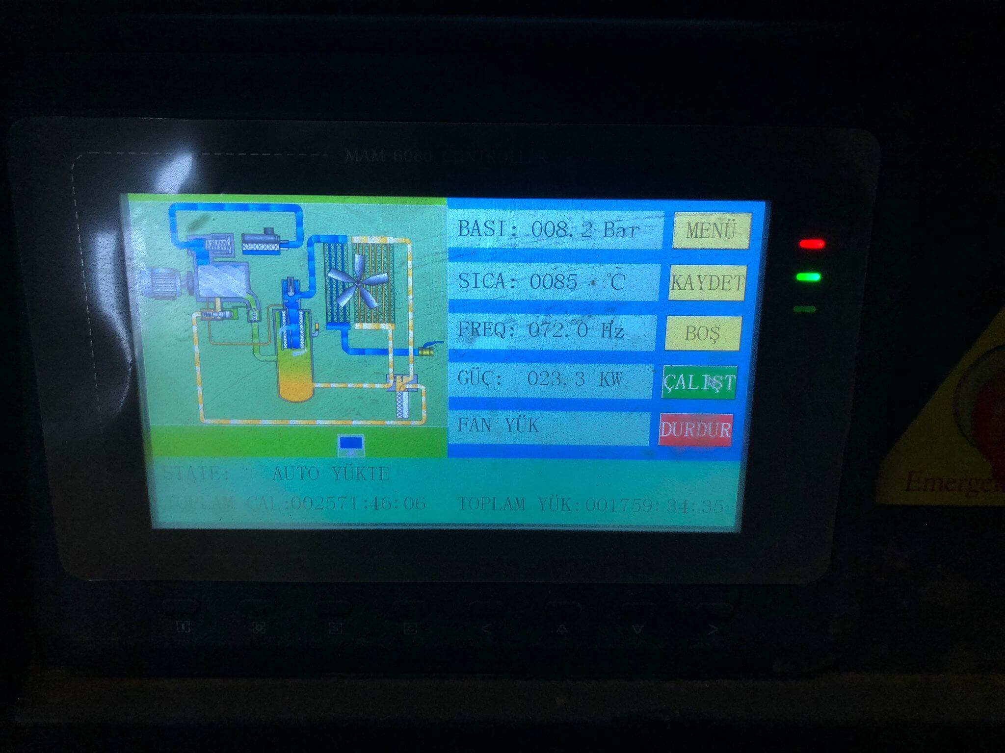  Ukom UVK 75 Pm 55 KW Vidalı Kompresör ve Depo (2023)