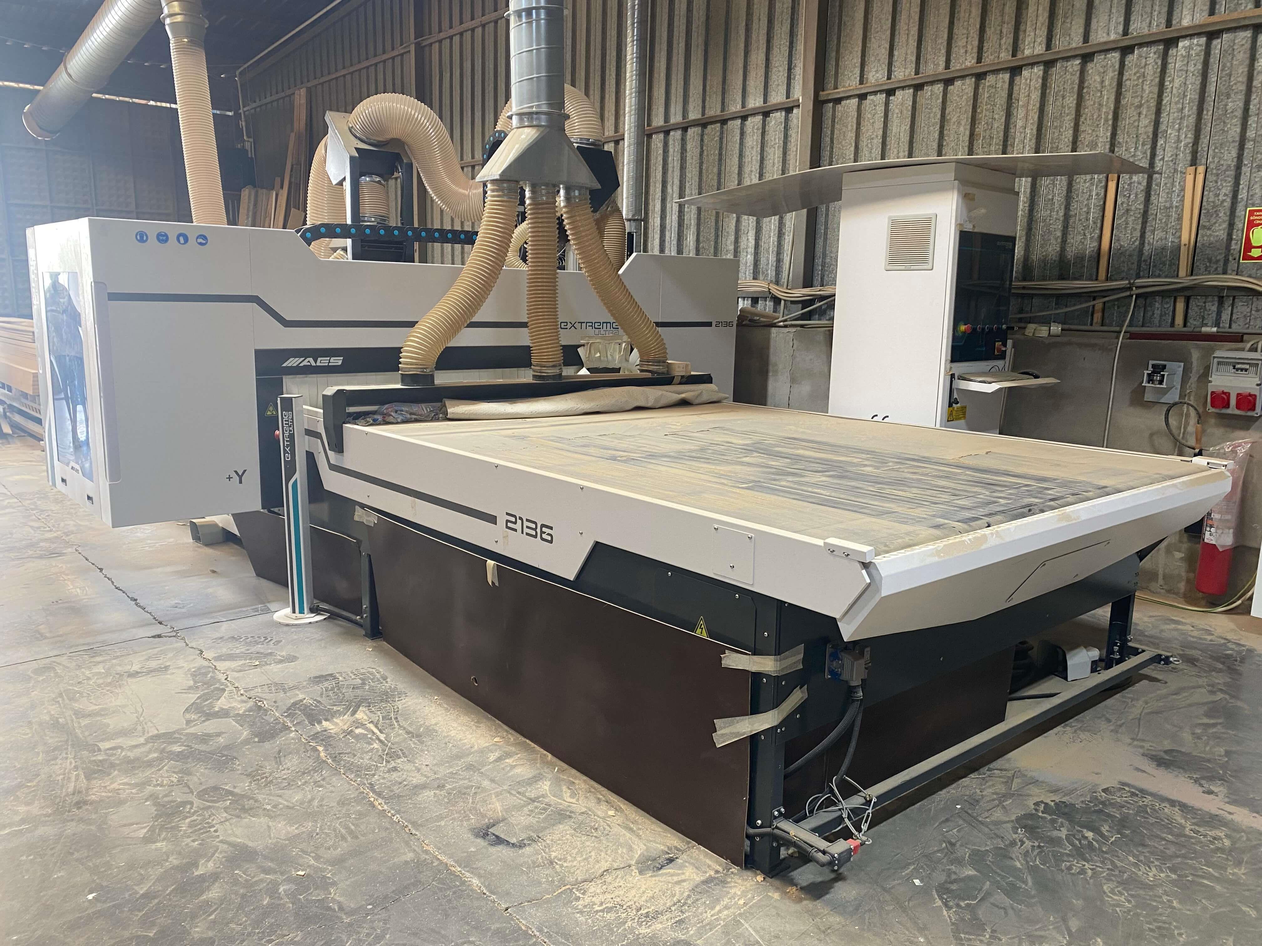 AES Extreme 2136 Ultra Line Yüklemeli Boşaltmalı Düz Tabla Cnc (2021)