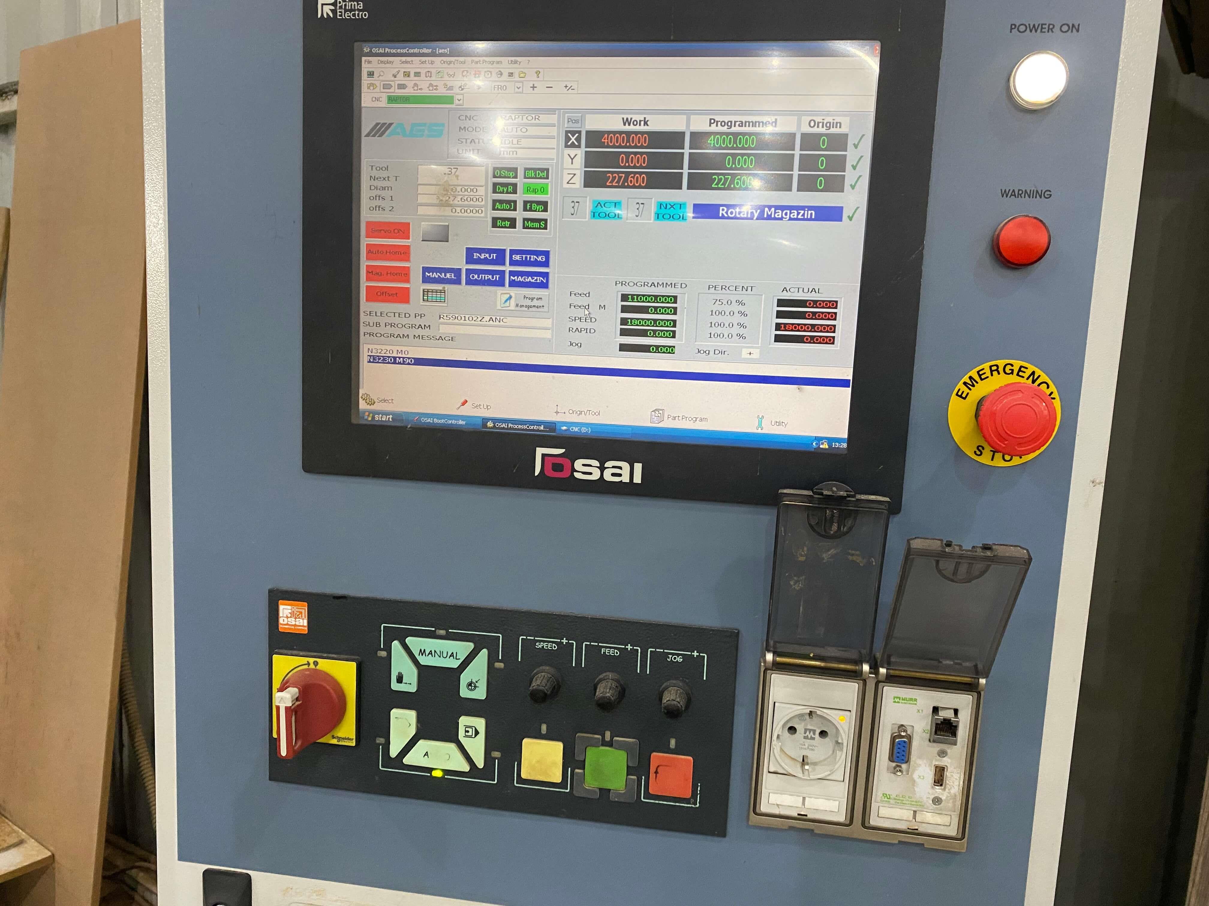 Aes Raptor 2142 Cabinet Vision Süpürmeli Matkap Gruplu Düz Tabla Cnc Makinesi (2012)