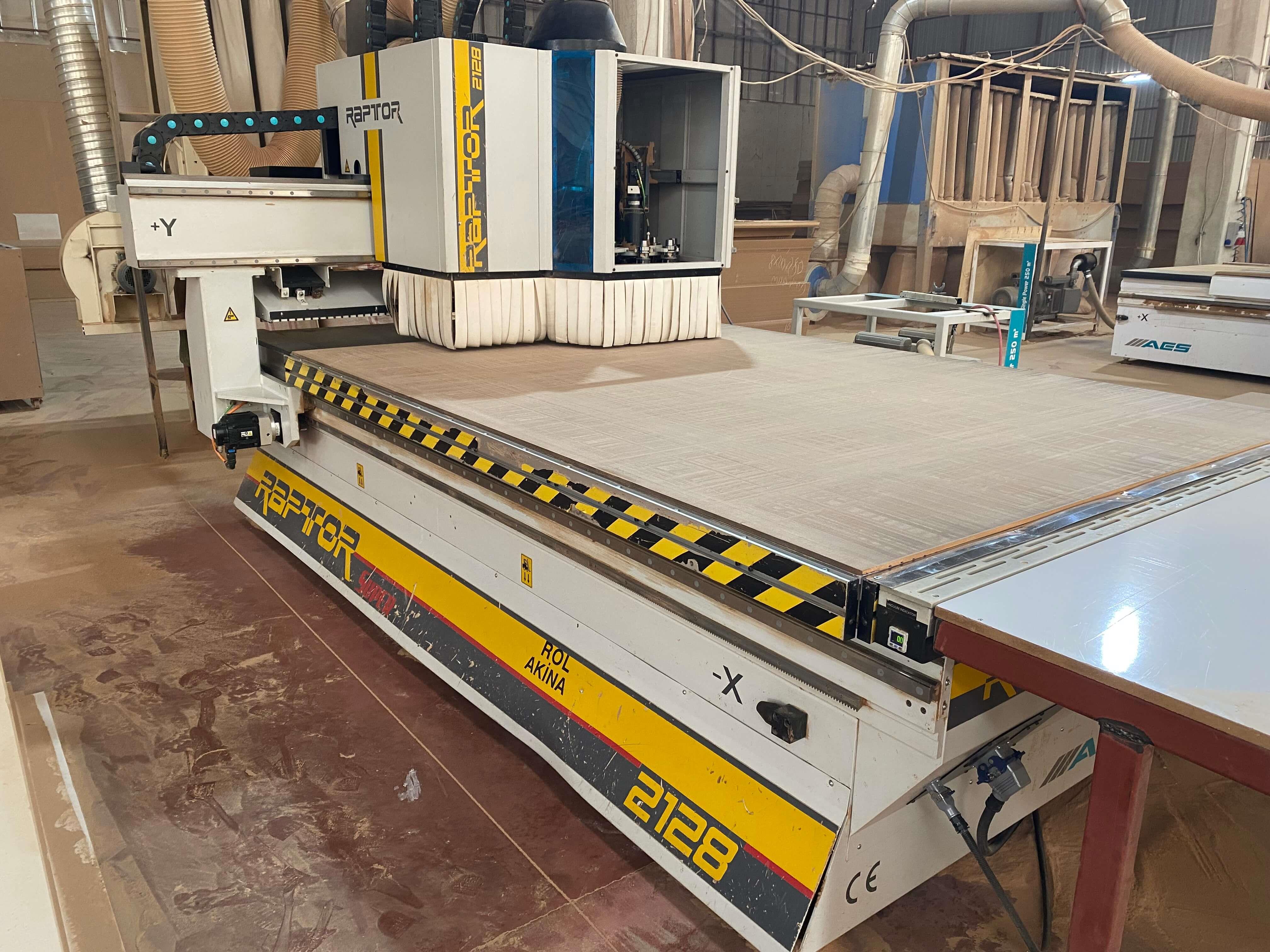 Aes Raptor Süpürme Boşaltmalı 2128 Düz Tabla Cnc Makinesi (2018)