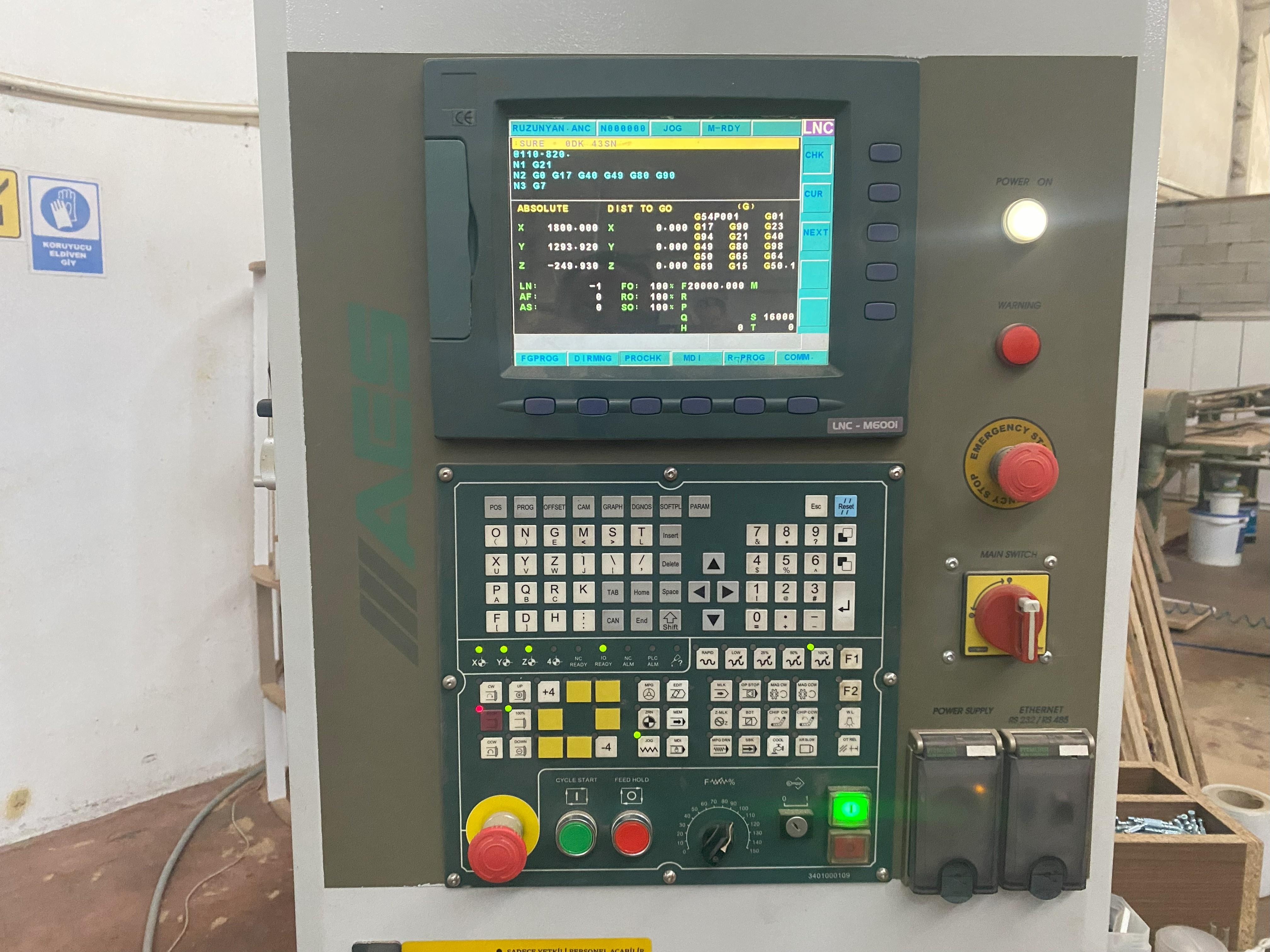 AES Vega 1332 Fincanlı Cnc Makinesi (2012)