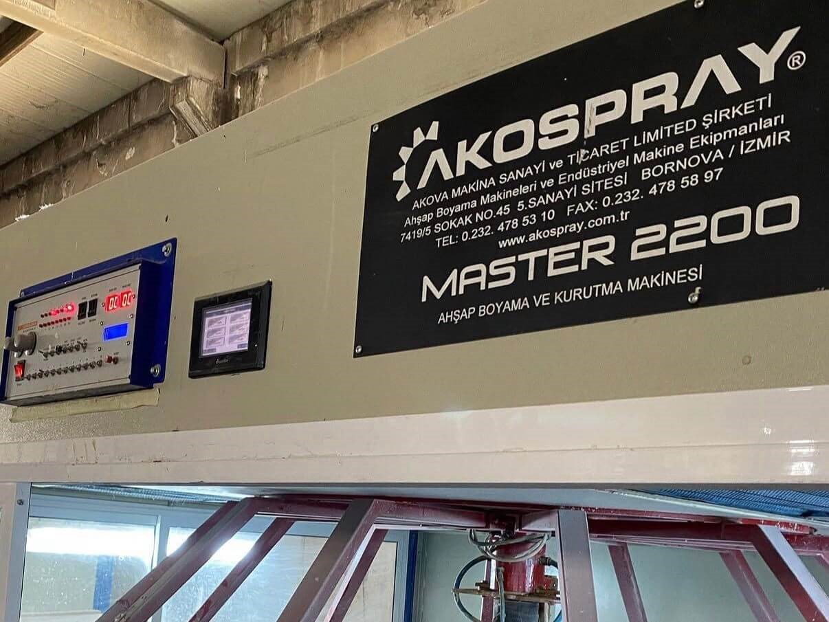 AKOSPRAY Master 2200 Ahşap Boya Atım ve Kurutma Kabin Makinesi