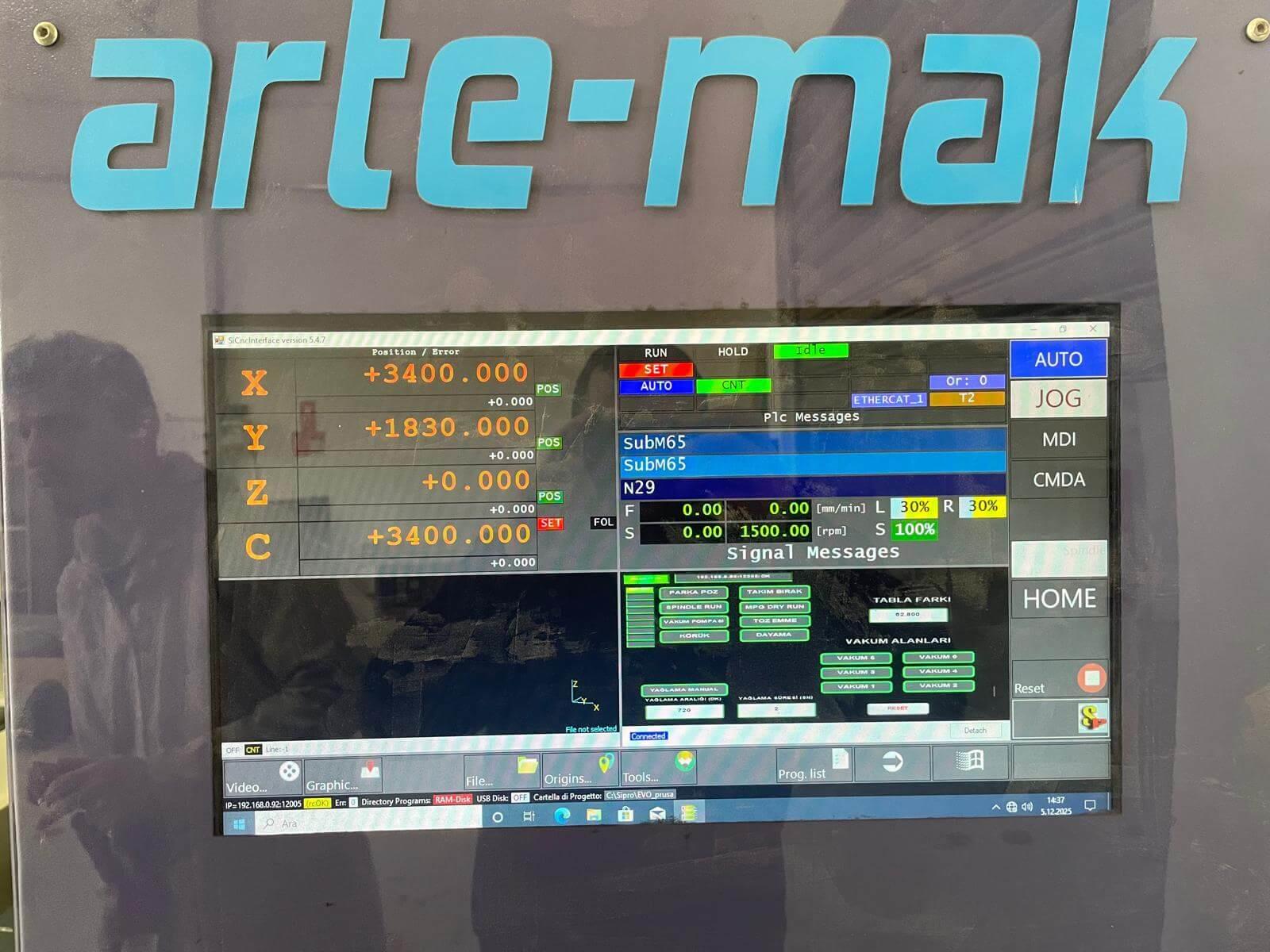Artemak Prusa 2136 Düz Tabla Router Cnc Makinesi (2024)