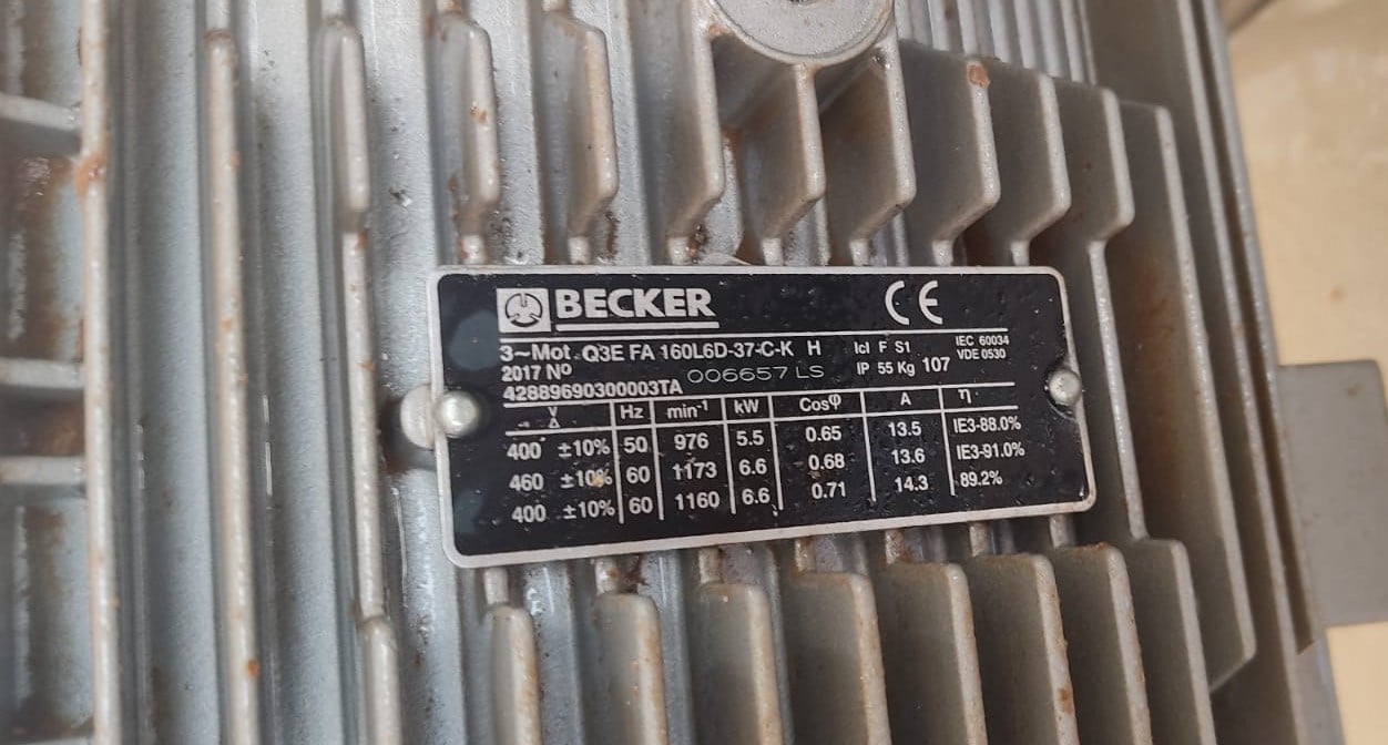 BECKER VTLF 2.250/0-79 Vakum Pompası (2017)
