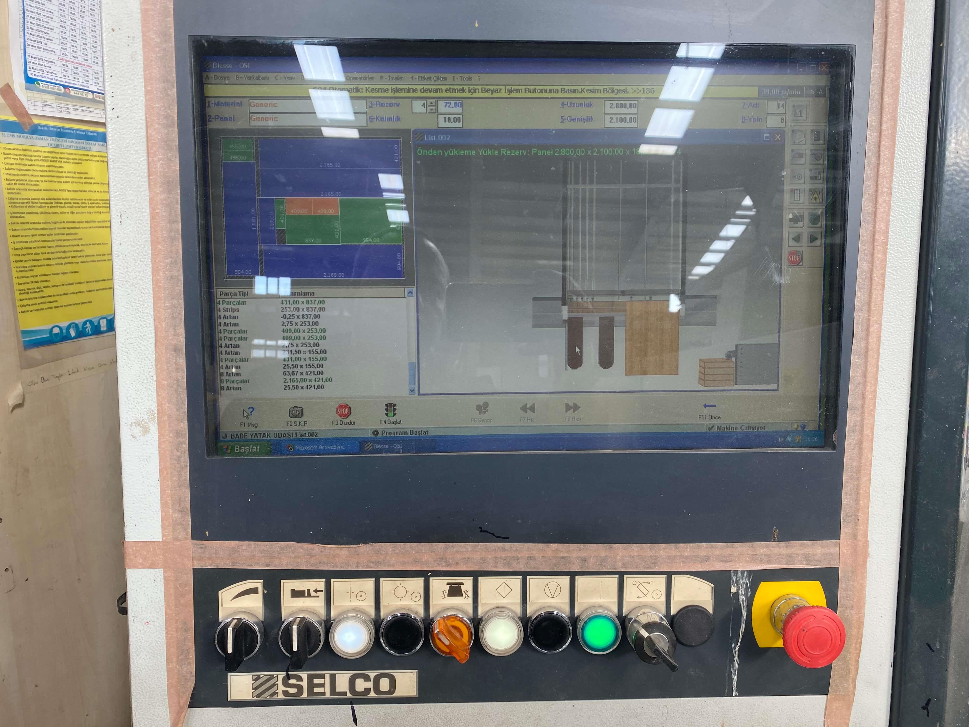 Biesse Eb 95 Panel Ebatlama Kesim Makinesi (2009)