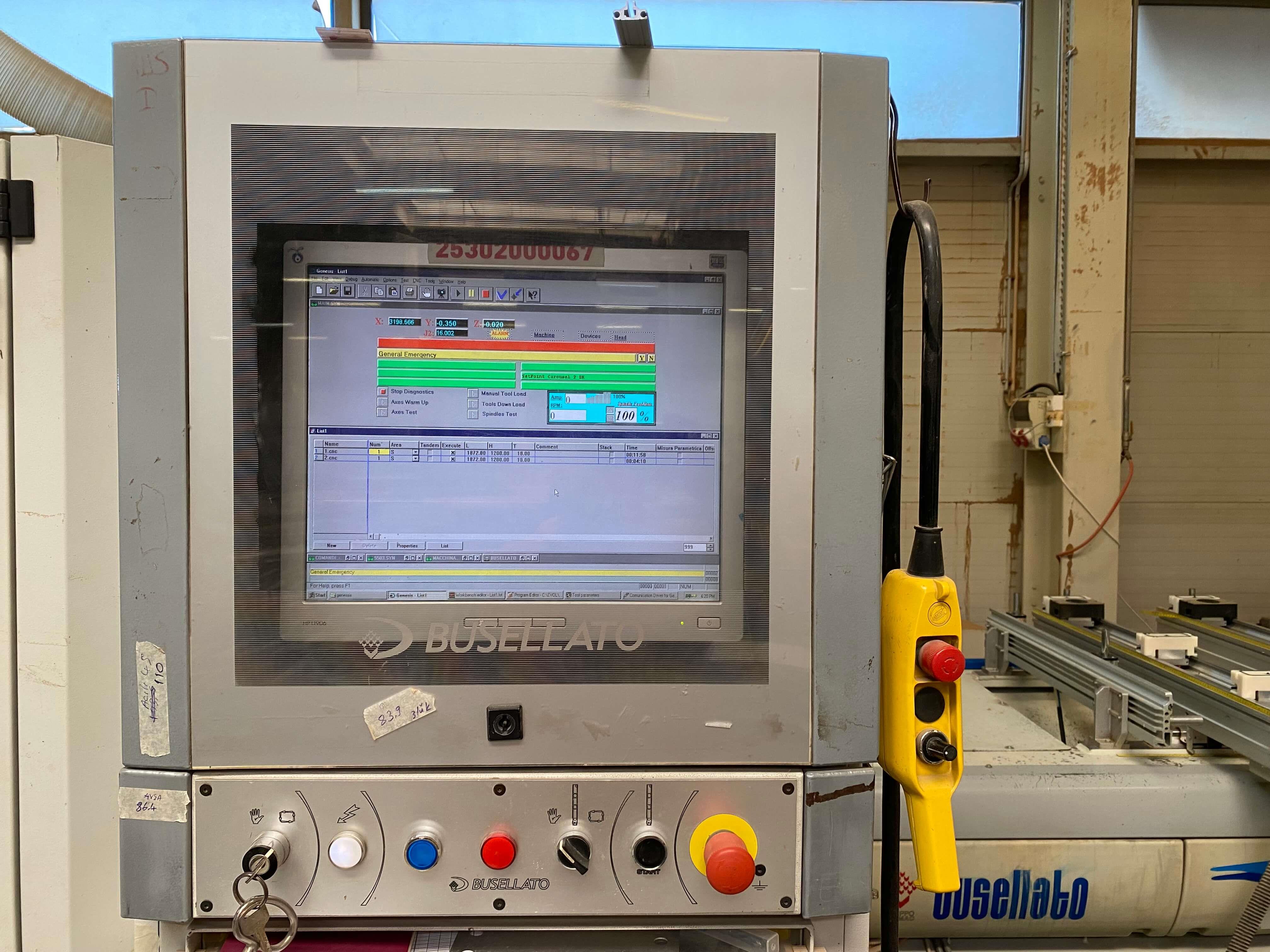 Busellato Jet 130 Yatay Kapı Frezeli Fincanlı Cnc Makinesi (2004)