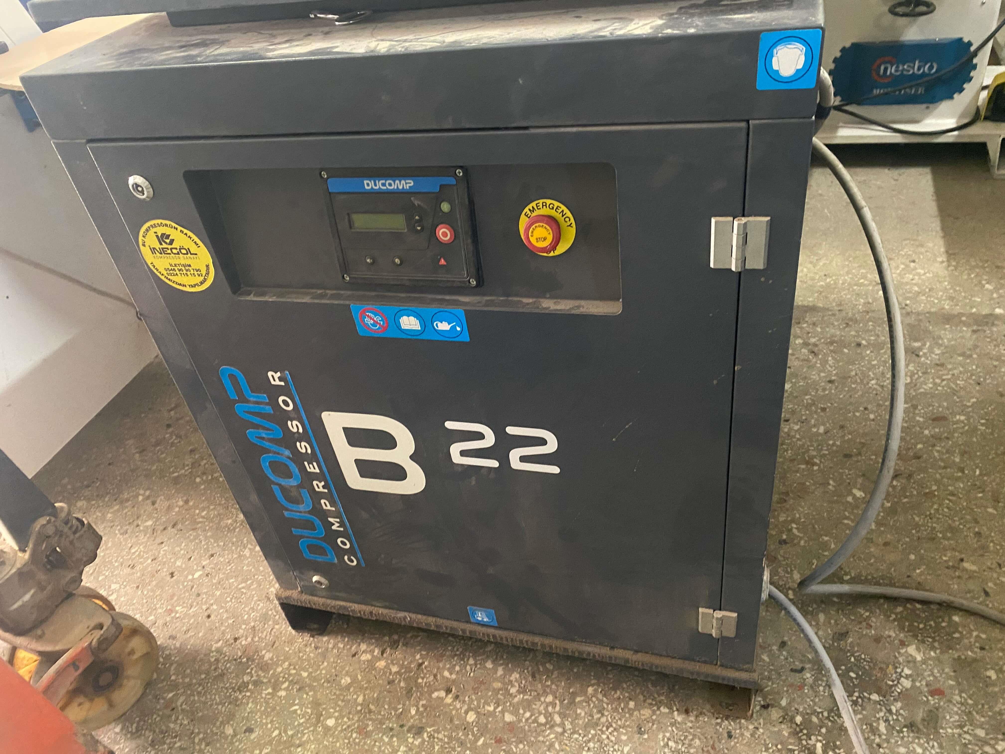 Ducomp 22 Kw/30 Hp. Kompresör, Kurutucu, Hava Tankı Takım Makine (2022)