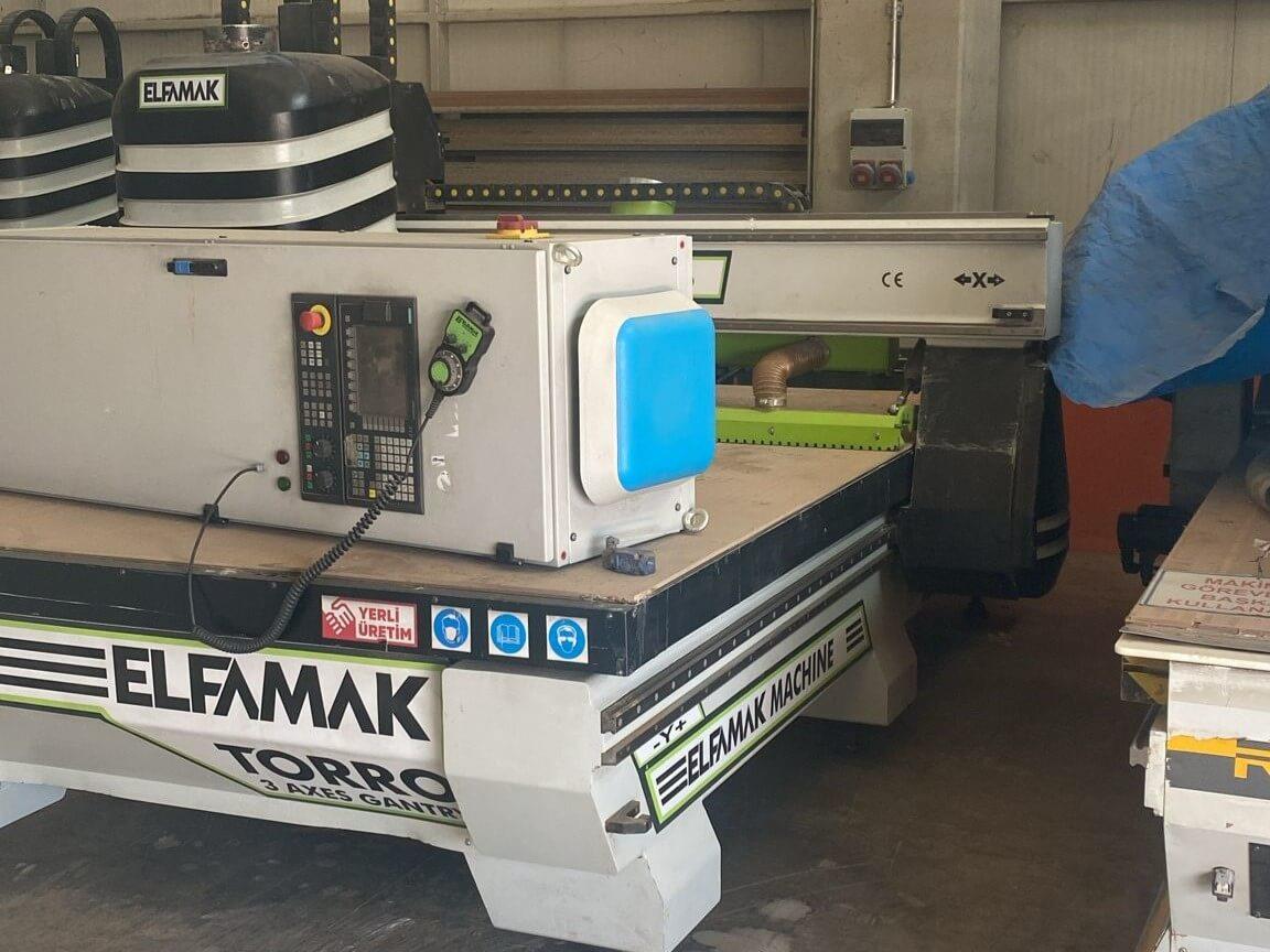 Elfamak Torro 2128 Süpürmeli Düz Tabla Cnc Makinesi (2021)