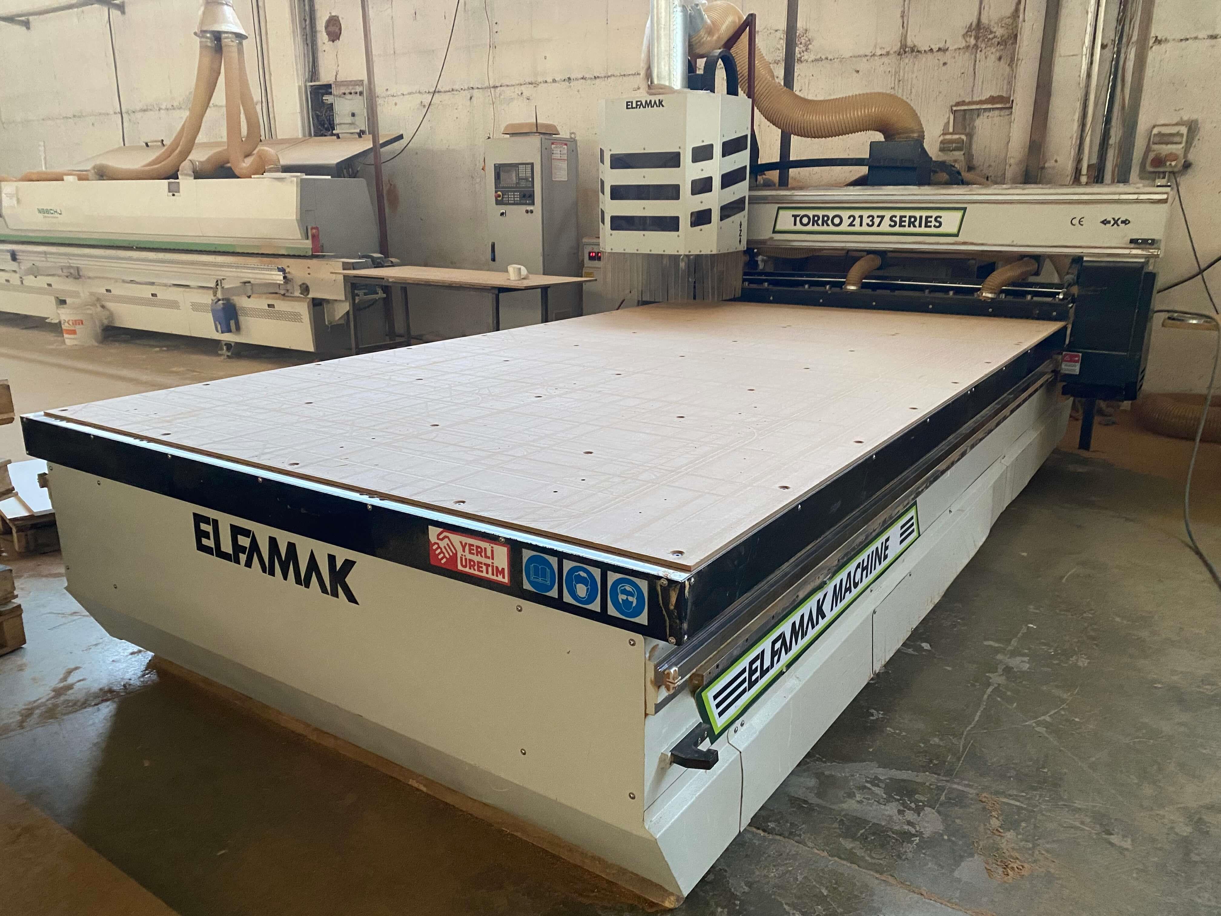 Elfamak Torro 2137 Düz Tabla Cnc Router Süpürmeli Makine (2020)