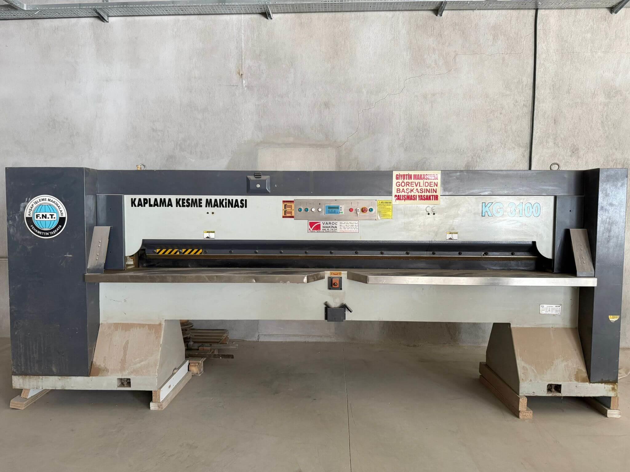 Fnt Kg 3100 Kaplama Kesim Makinası (2013)