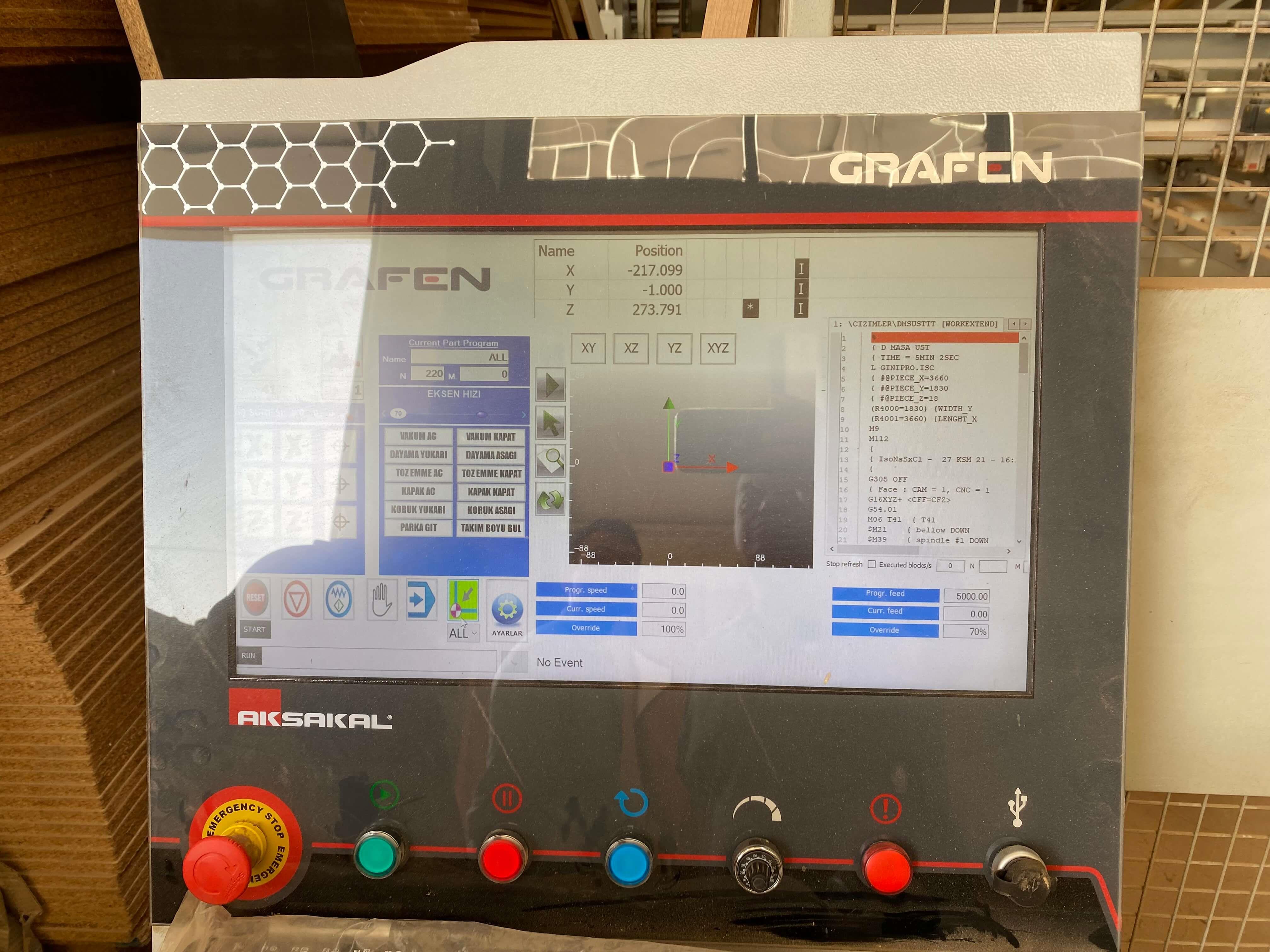 Grafen 2136 Düz Tabla Cnc Makinesi (2021)