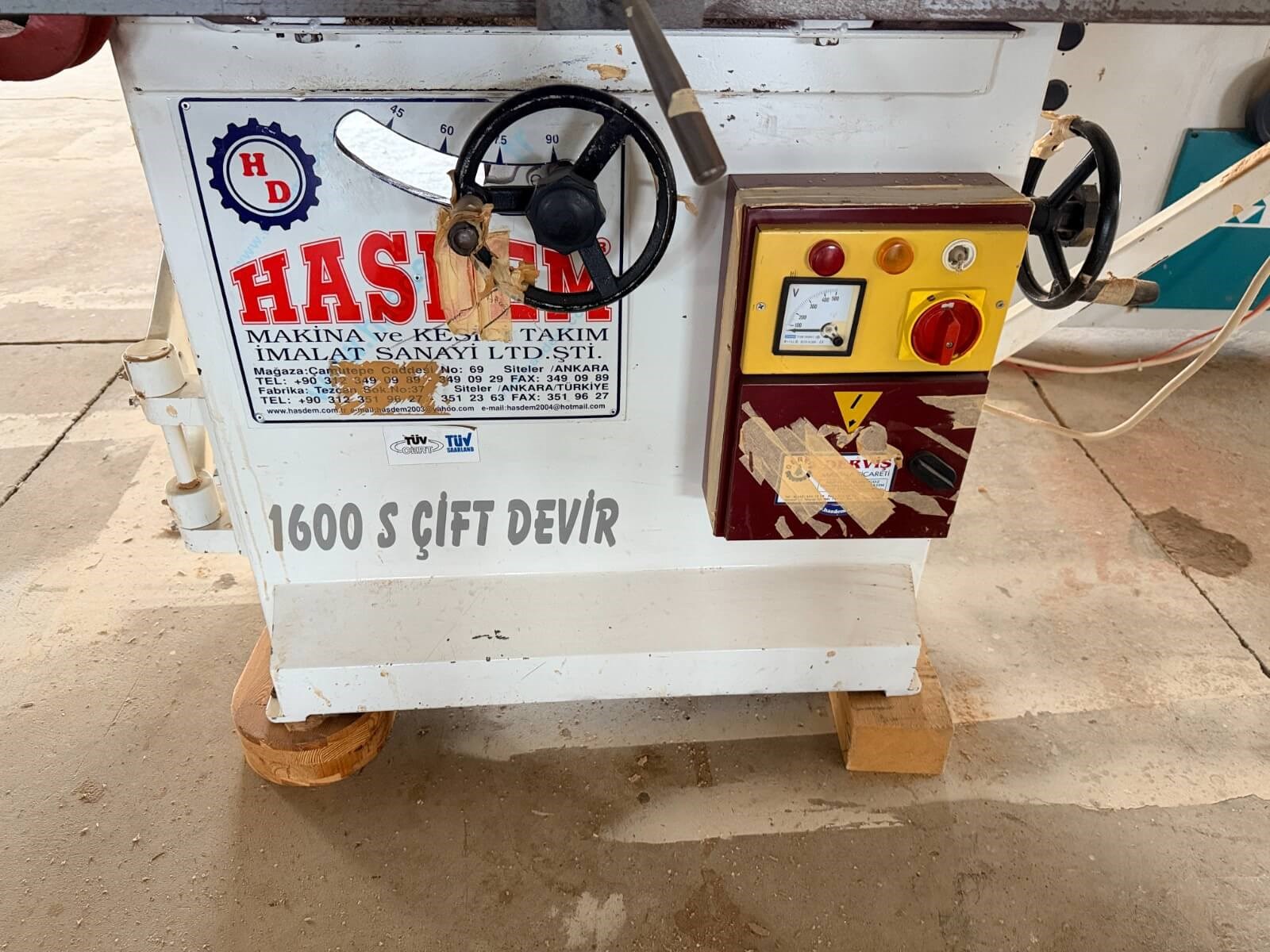 HASDEM 1600 S Çift Devirli Freze Makinesi (Etiketsiz)