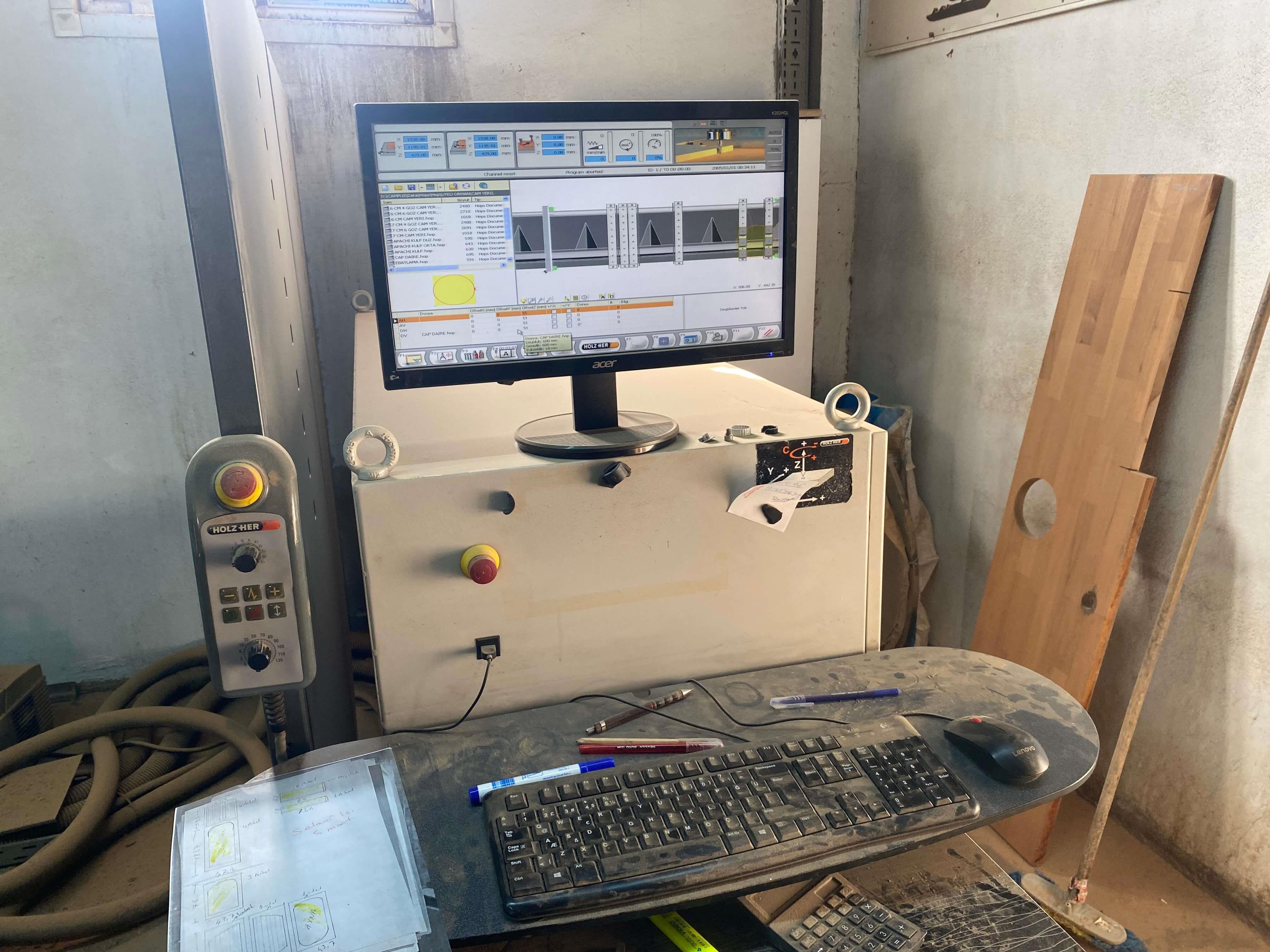 Holzher 7023K Yatay Kapı Frezeli Cnc Makinesi (2008)
