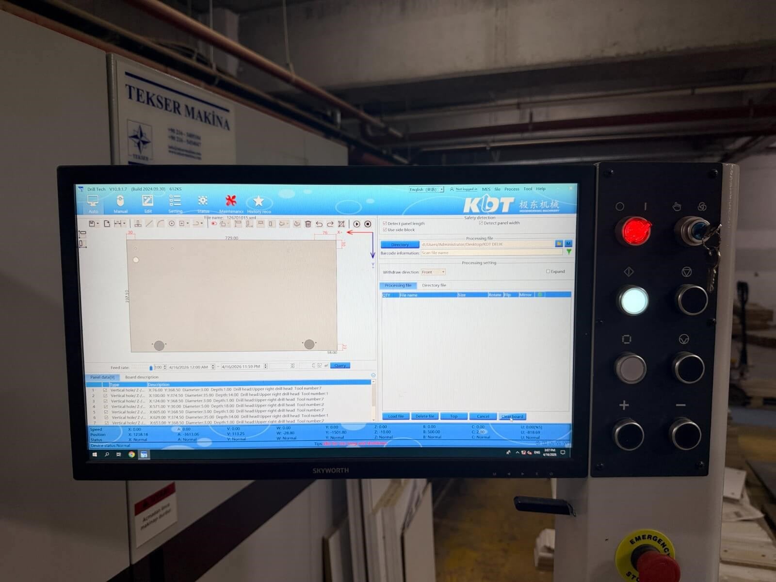 KDT 612 K 1+1 Cnc Delik Makinesi (2022)