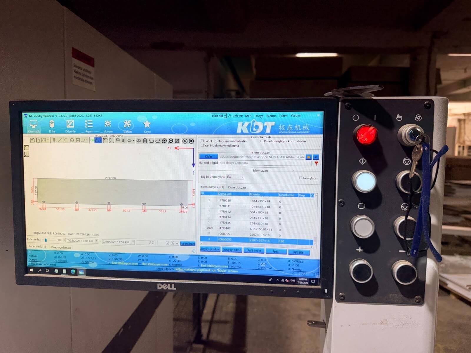KDT 612 Ks 2+1 Cnc Delik Makinesi (2022)