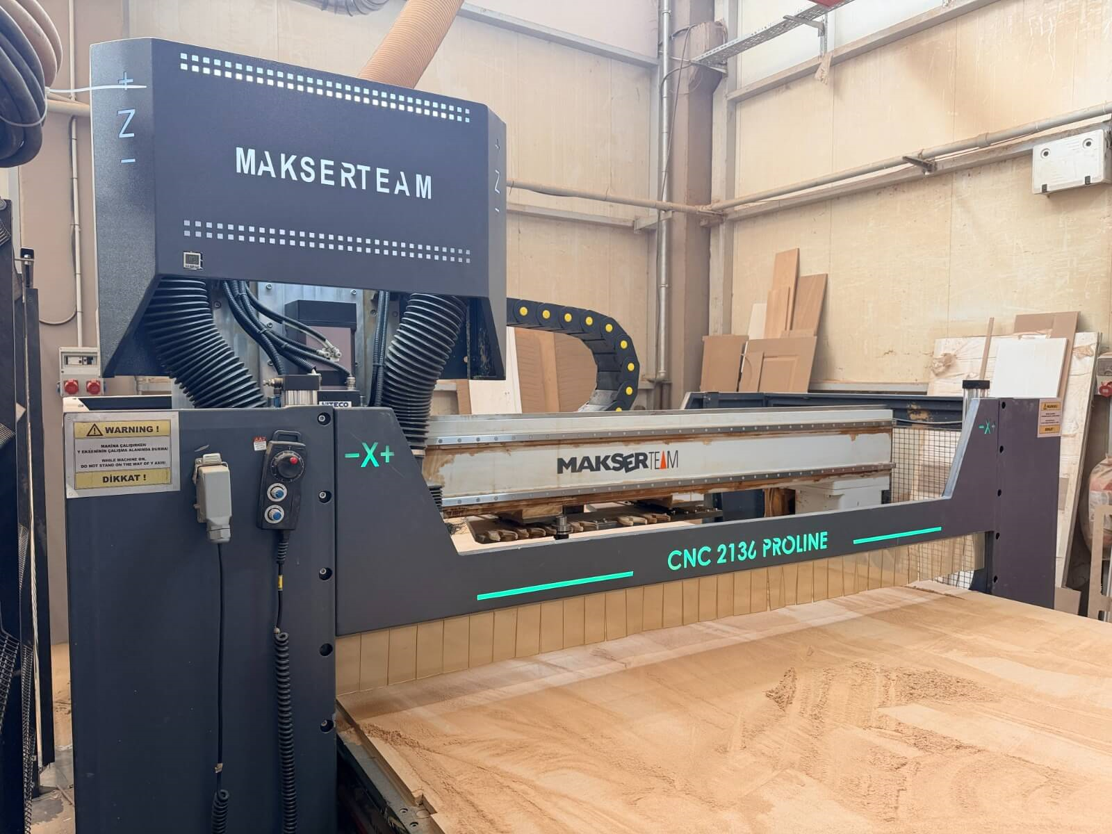 MAKSER Proline 2136 Süpürmeli Cnc Makinesi (2019)