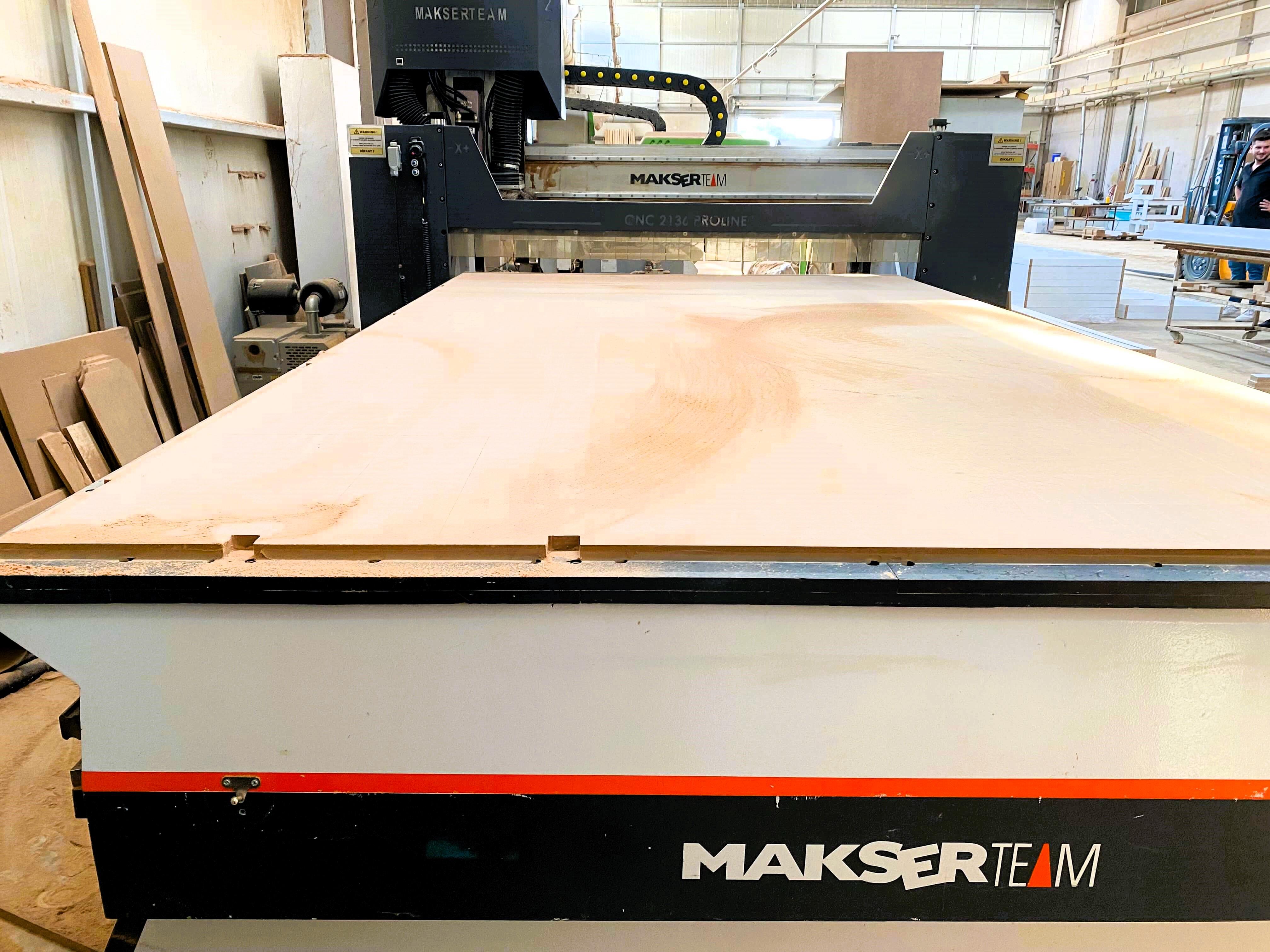 Makser Proline 2136 Süpürmeli Düz Tabla Cnc Makinesi (2019)