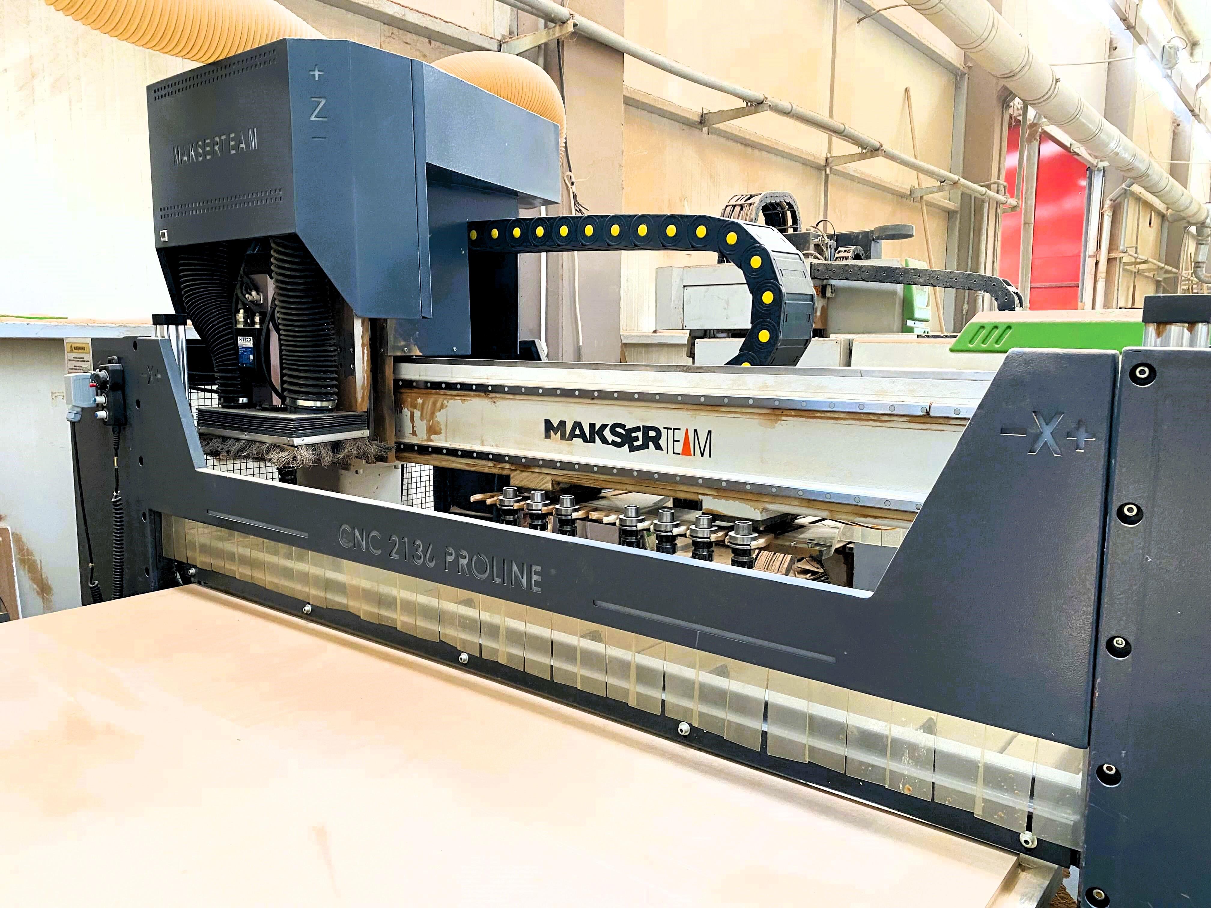 Makser Proline 2136 Süpürmeli Düz Tabla Cnc Makinesi (2019)