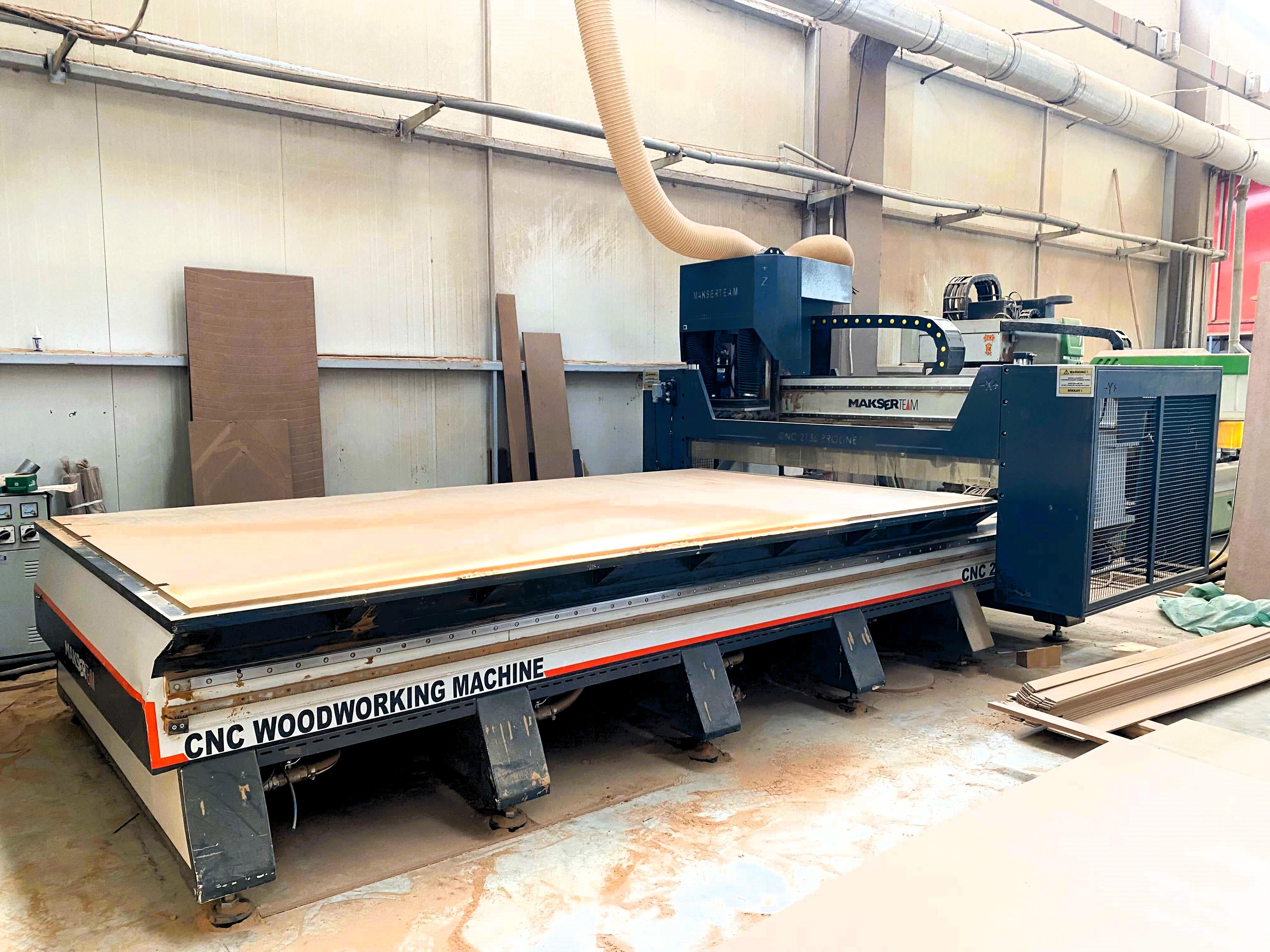 Makser Proline 2136 Süpürmeli Düz Tabla Cnc Makinesi (2019)