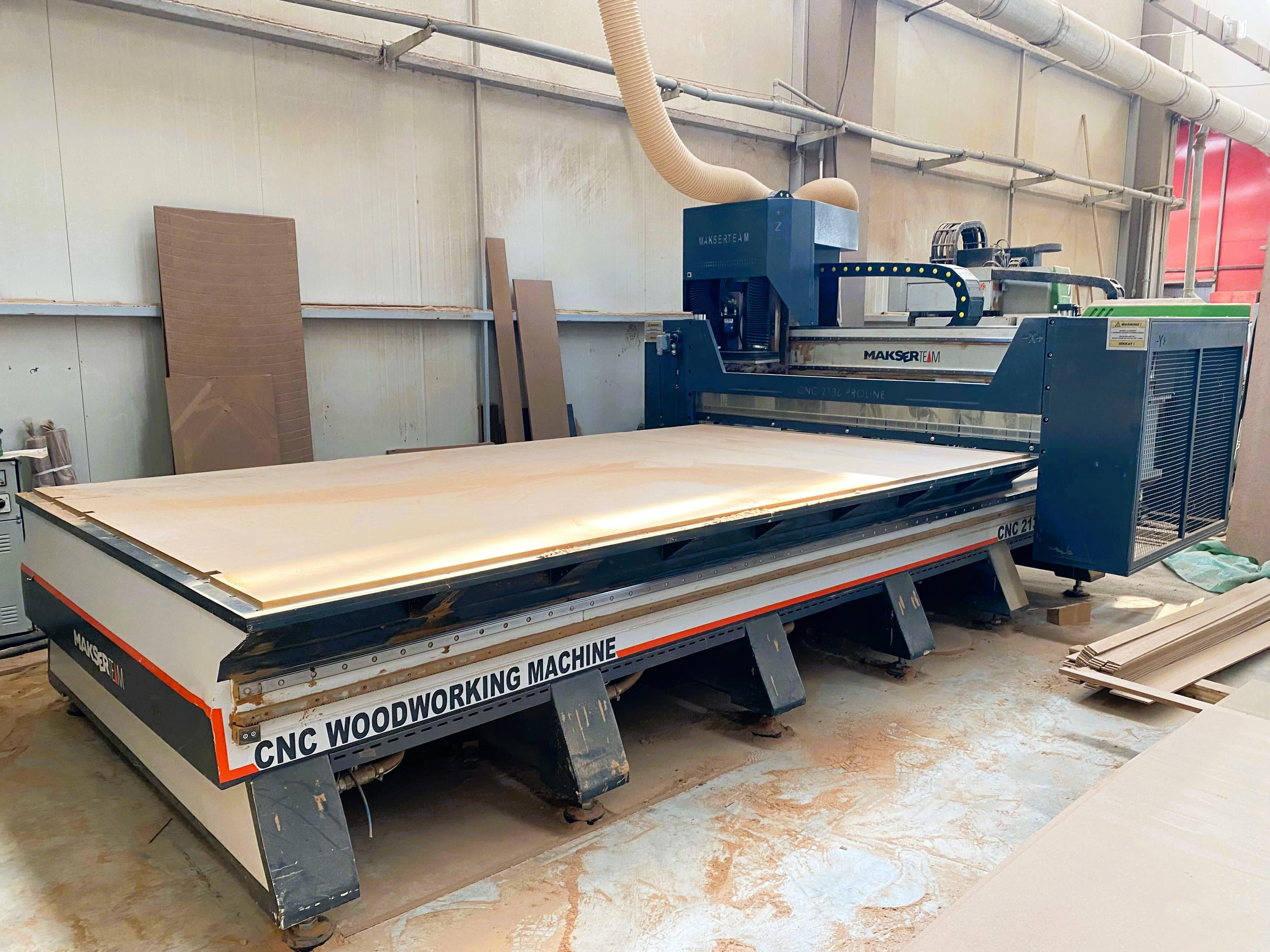 Makser Proline 2136 Süpürmeli Düz Tabla Cnc Makinesi (2019)