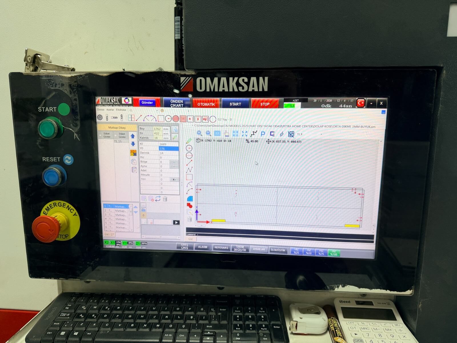 OMAKSAN 4000 X-Line Cnc Delik Makinesi (2020)