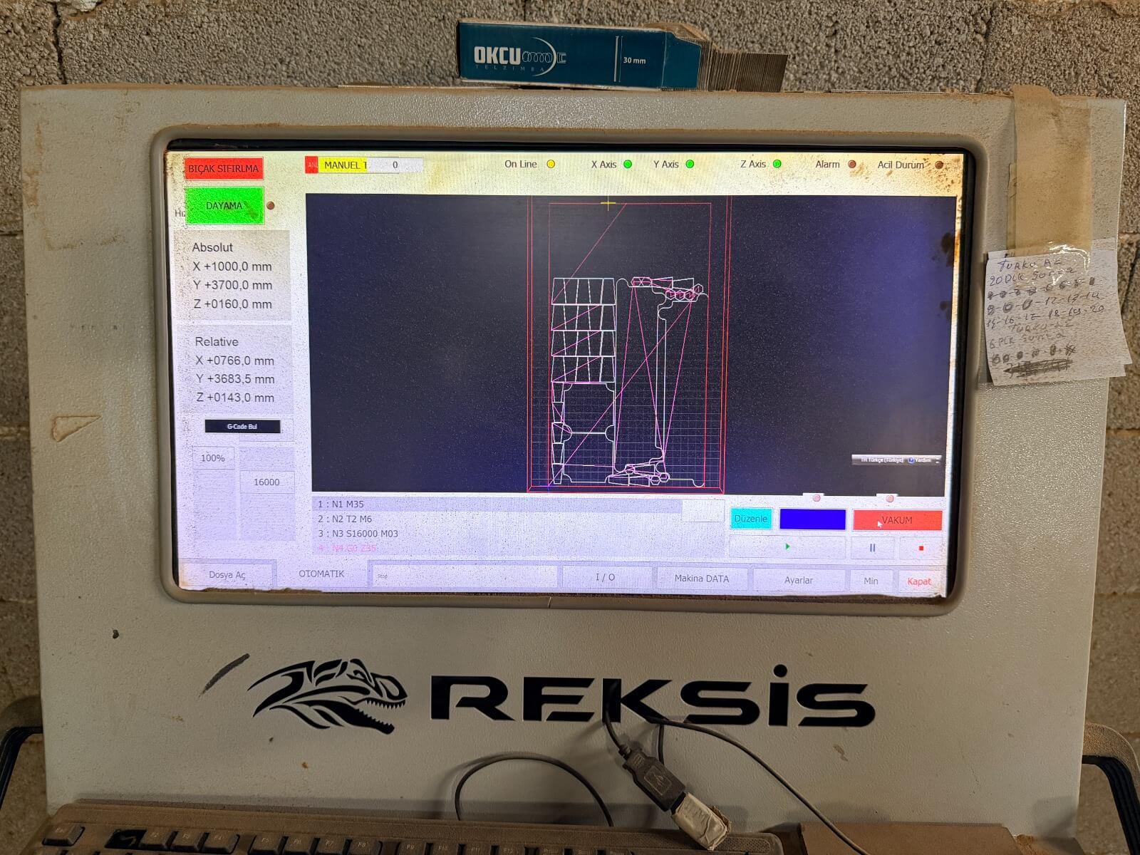 Reksis Treks 2137 Cnc Makinesi (2018)