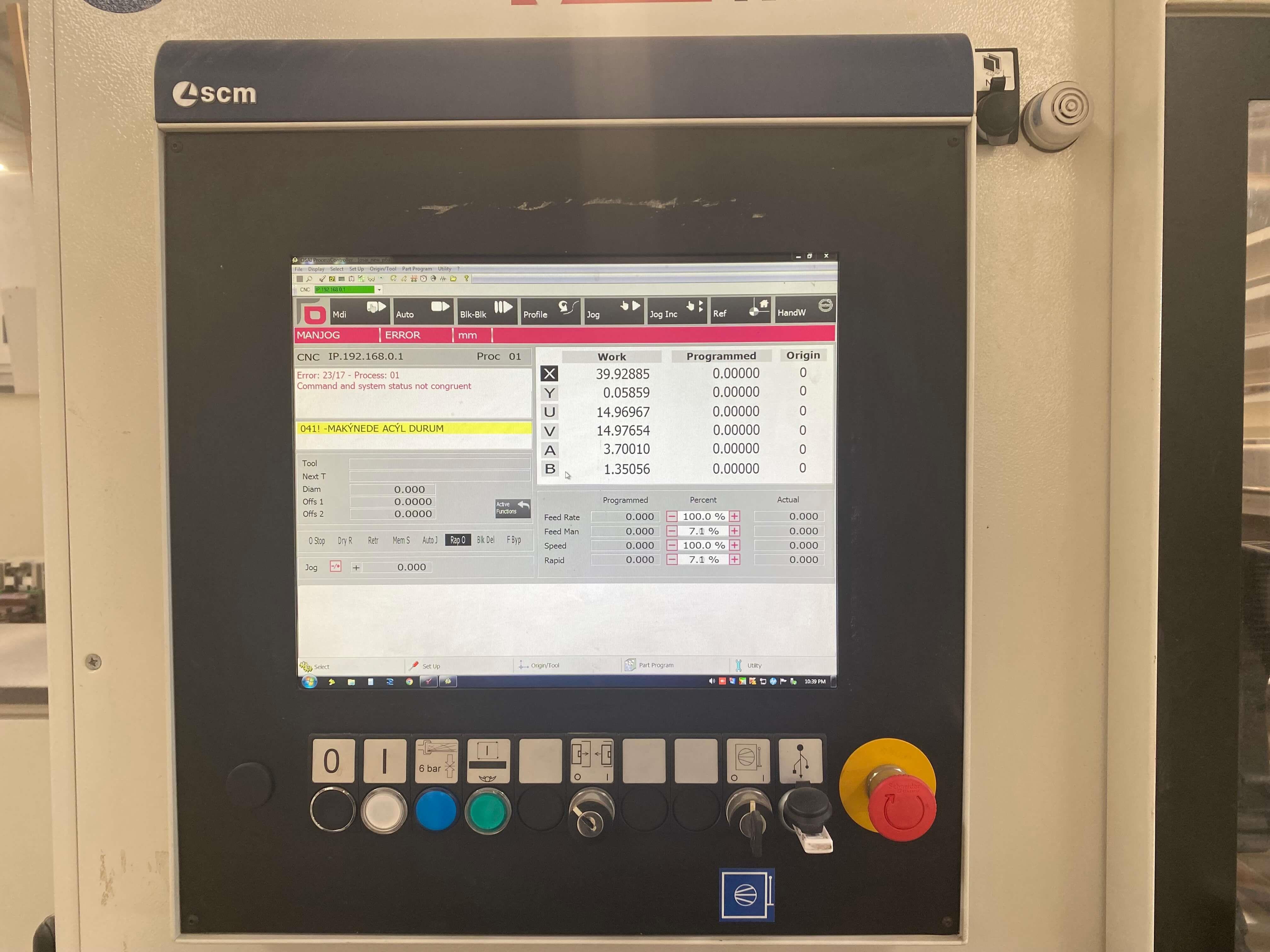 Scm Morbidelli UX 100 Cnc Delik Makinesi (2017)
