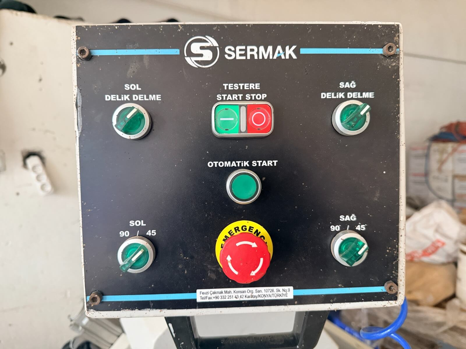SERMAK St 2300 Kasa 45 Kesme Gönye ve Delik Makinesi