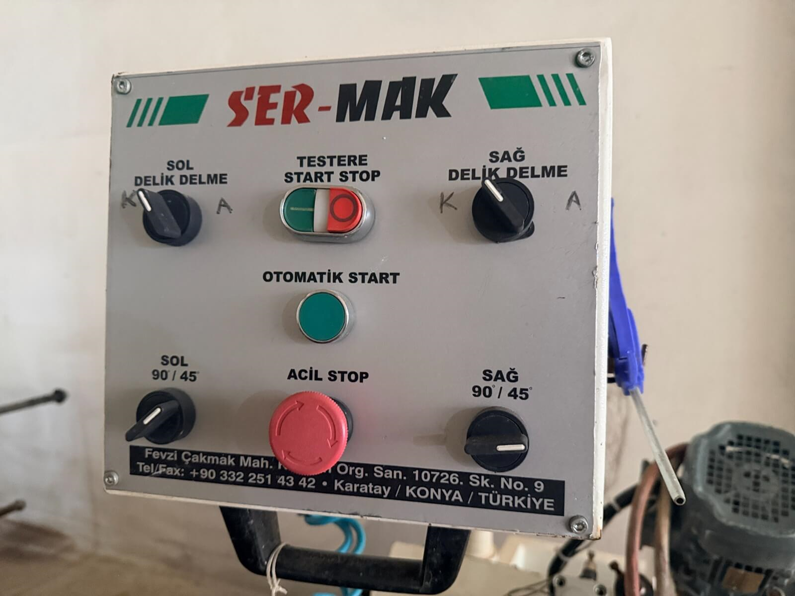 SERMAK St 2300 Kasa 45 Kesme Gönye ve Delik Makinesi