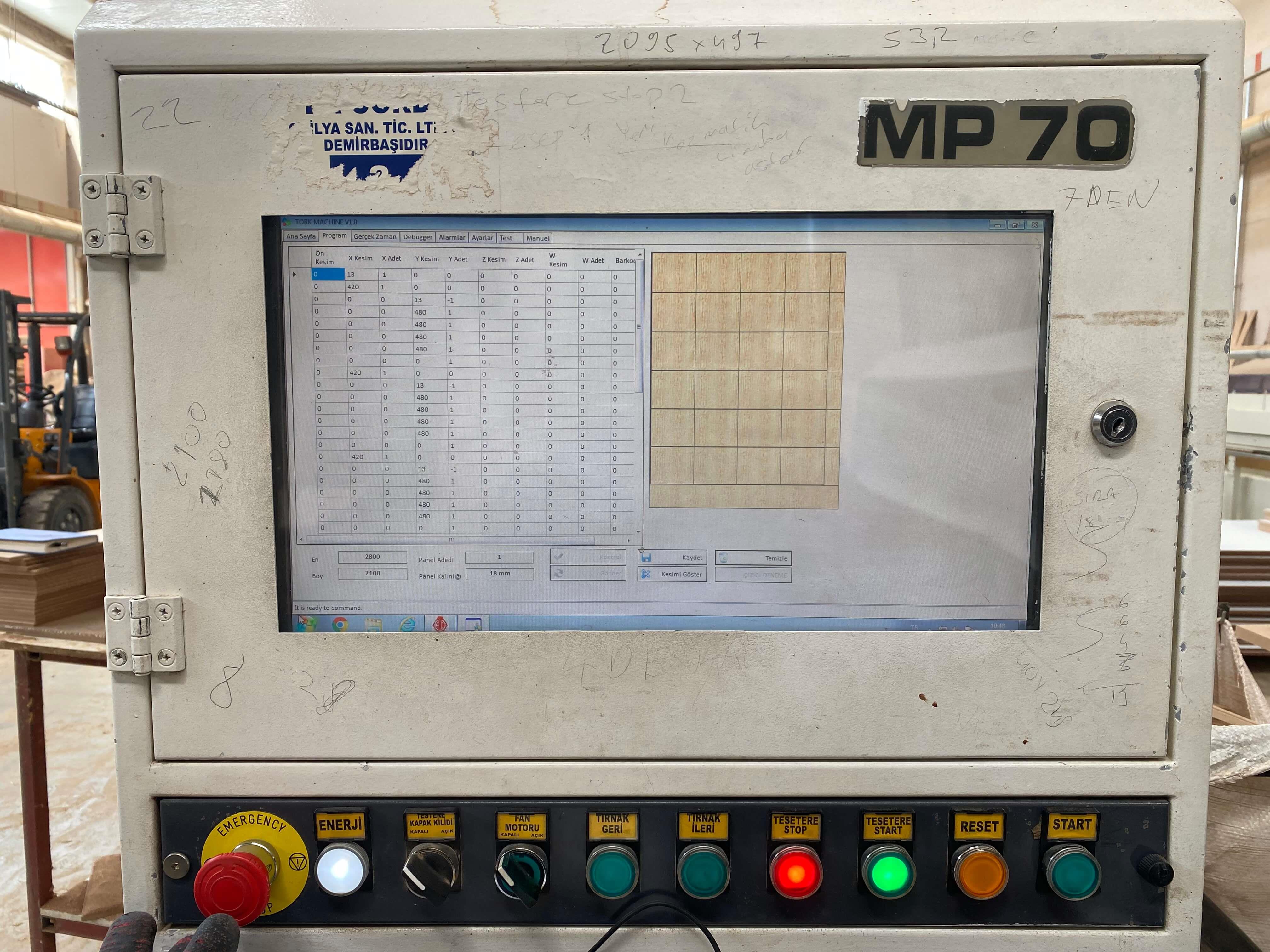 Törk Mp 70 Panel Ebatlama Makinesi (2011)