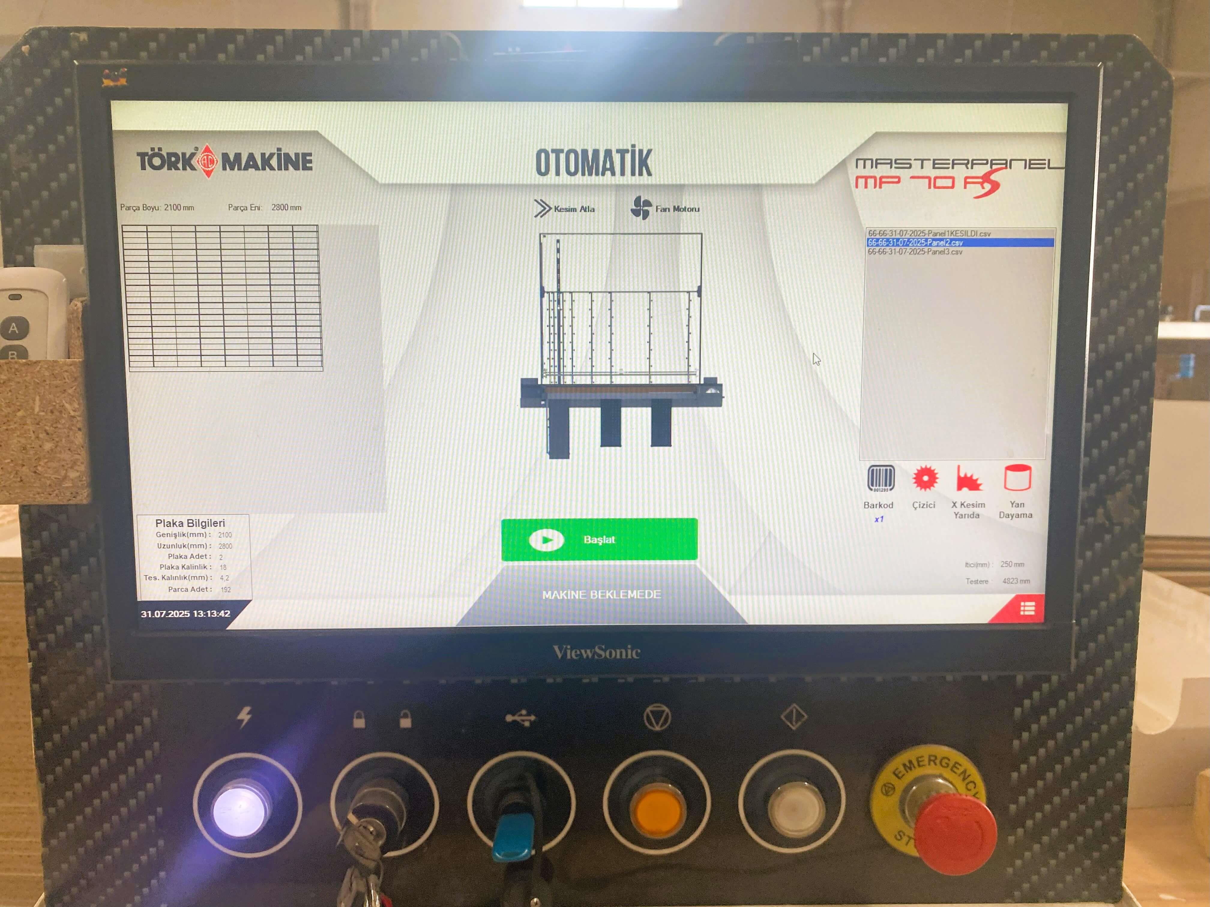 Törk Mp 70 Rs Panel Ebatlama Makinesi (2016)