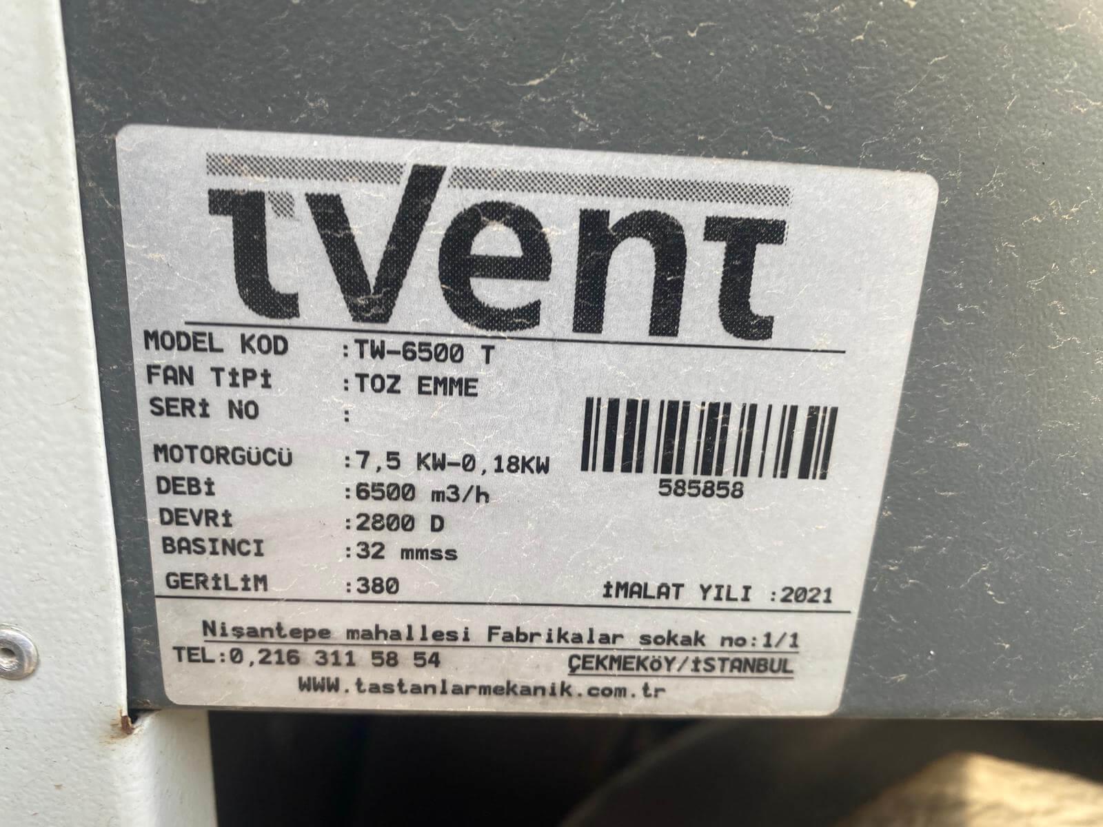 Tvent TW-6500 T Toz Emme Makinesi (2021)
