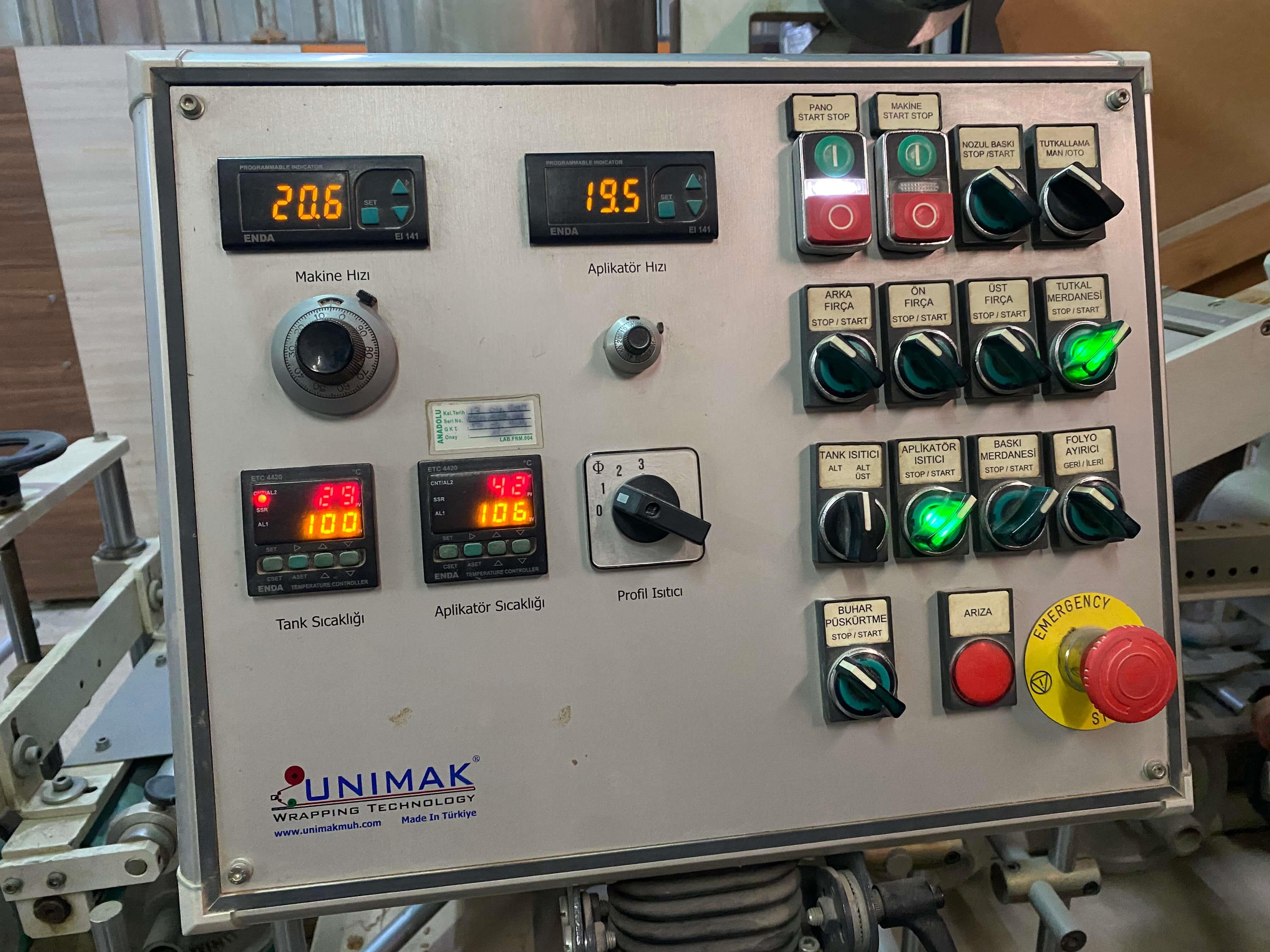 Unimak PW 35 F6 - Pec Kasetli Ahşap Profil Sarma Makinesi (2012)