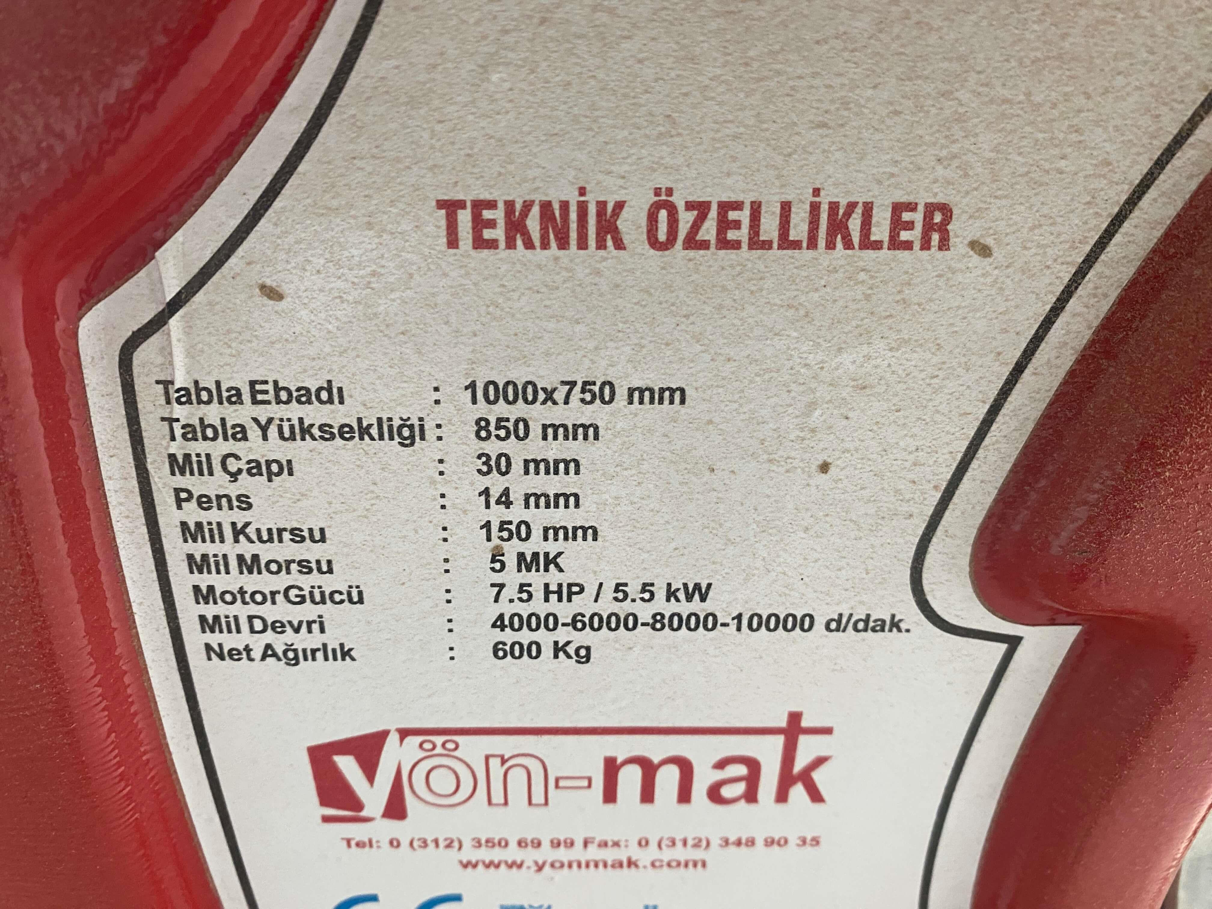 Yön-mak 2200 Freze Makinesi (2022)