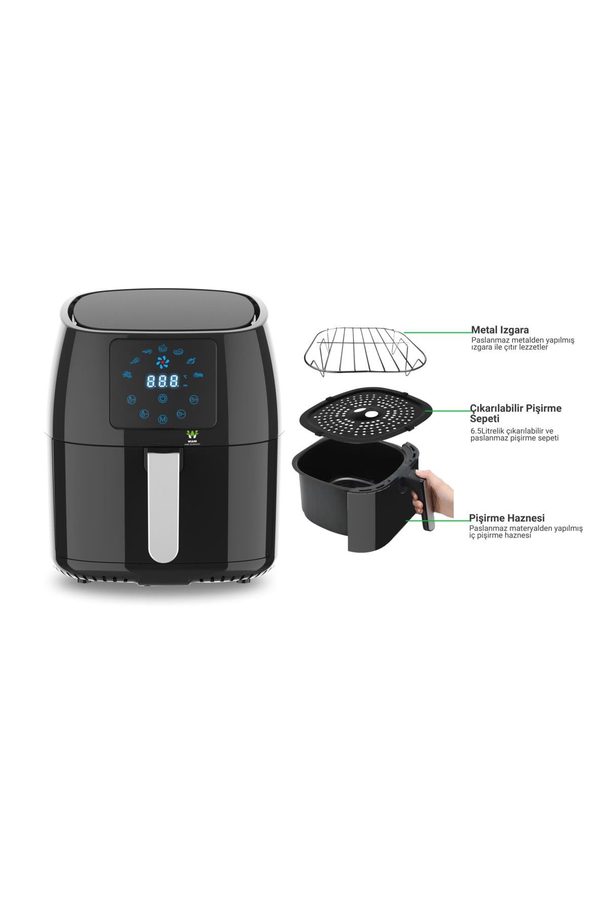 Airfryer 4.5 L Hava Fritözü Siyah