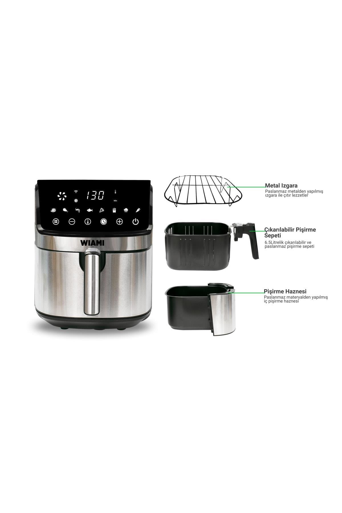 Airfryer 6.5L Inox Akıllı Hava Fritözü