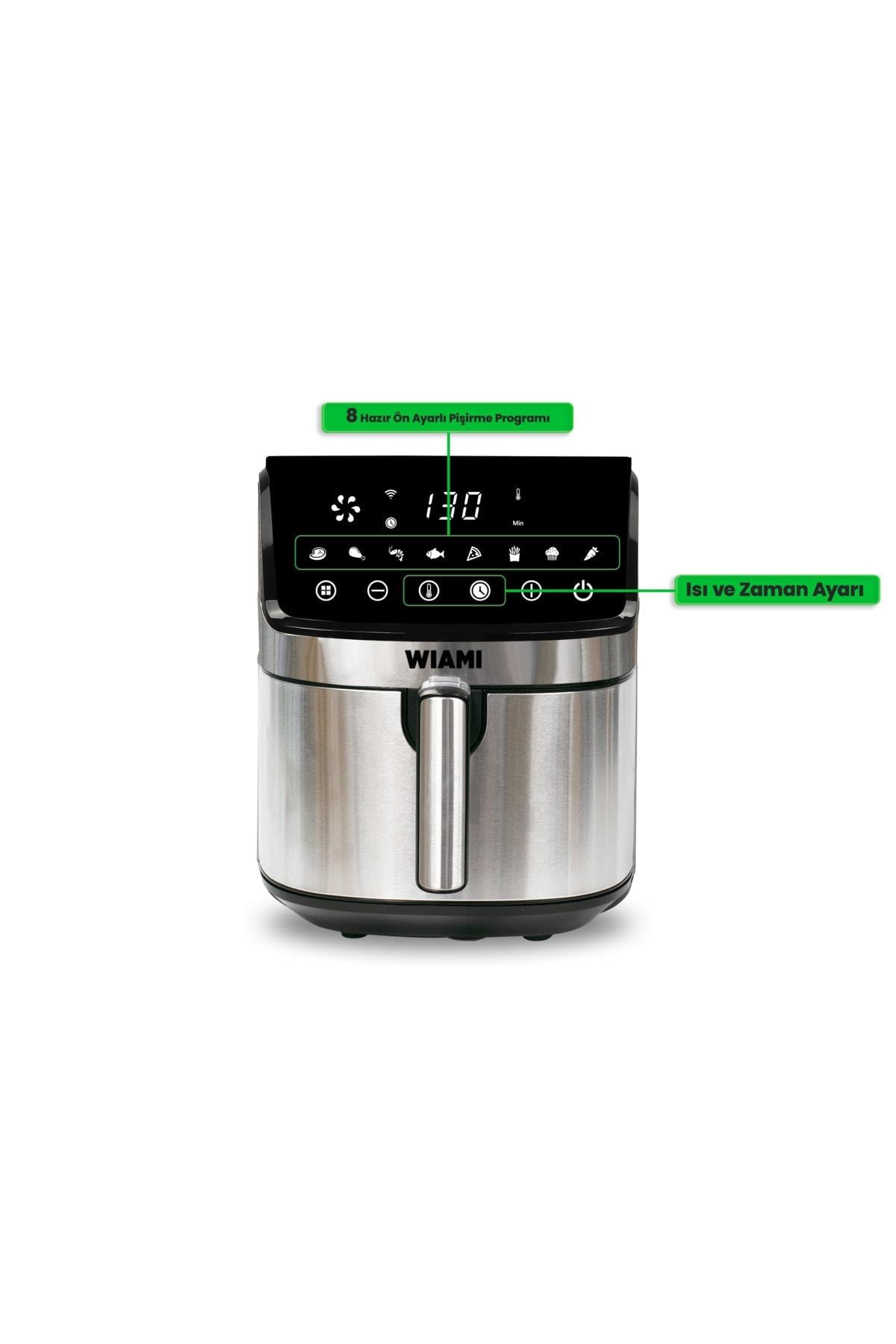 Airfryer 6.5L Inox Akıllı Hava Fritözü