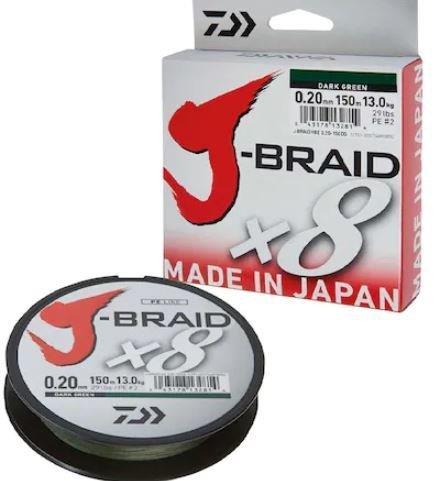 Daiwa JBraid 8B Koyu Yeşil 150m İp Misina
