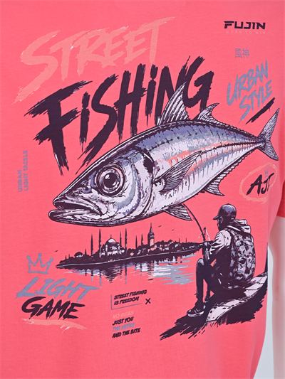 Fujin S26 Street Fishing T-Shirt Scarlet
