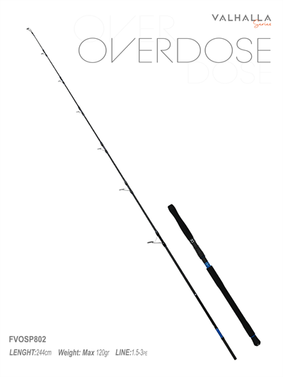Fujin Valhalla Overdose 244cm max 120gr Popping Kamışı